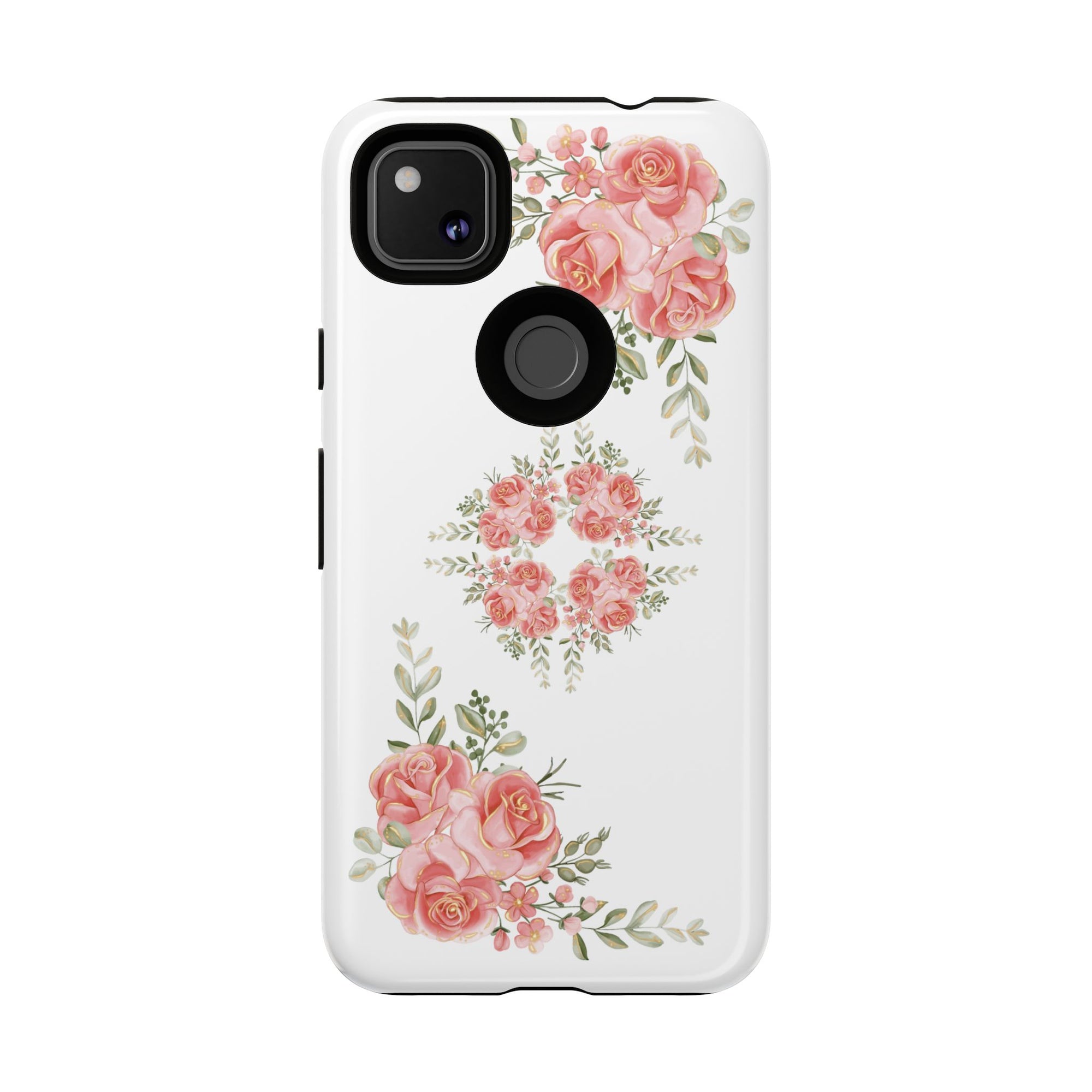 Floral Phone Case, Tough iPhone Case, Rose Design Case, Gift for Her, Floral Phone Cover