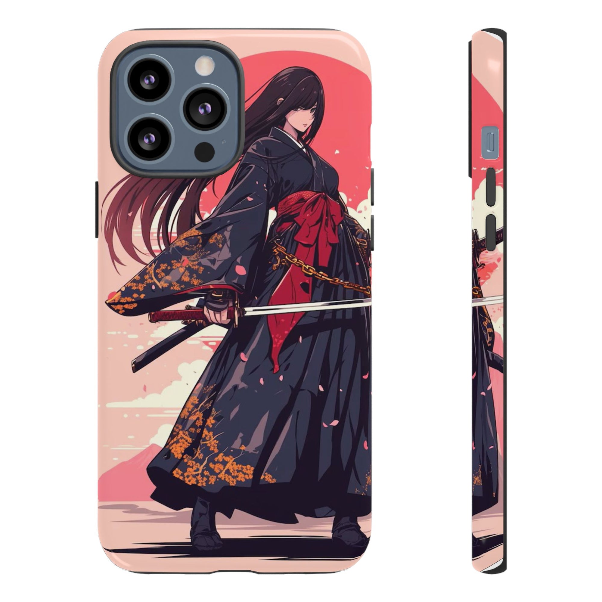 Stylish Phone Case with Warrior Design, Tough Phone Cover for Anime Lovers, Gift for Gamers, Cute Phone Accessories, Unique Tech Gifts
