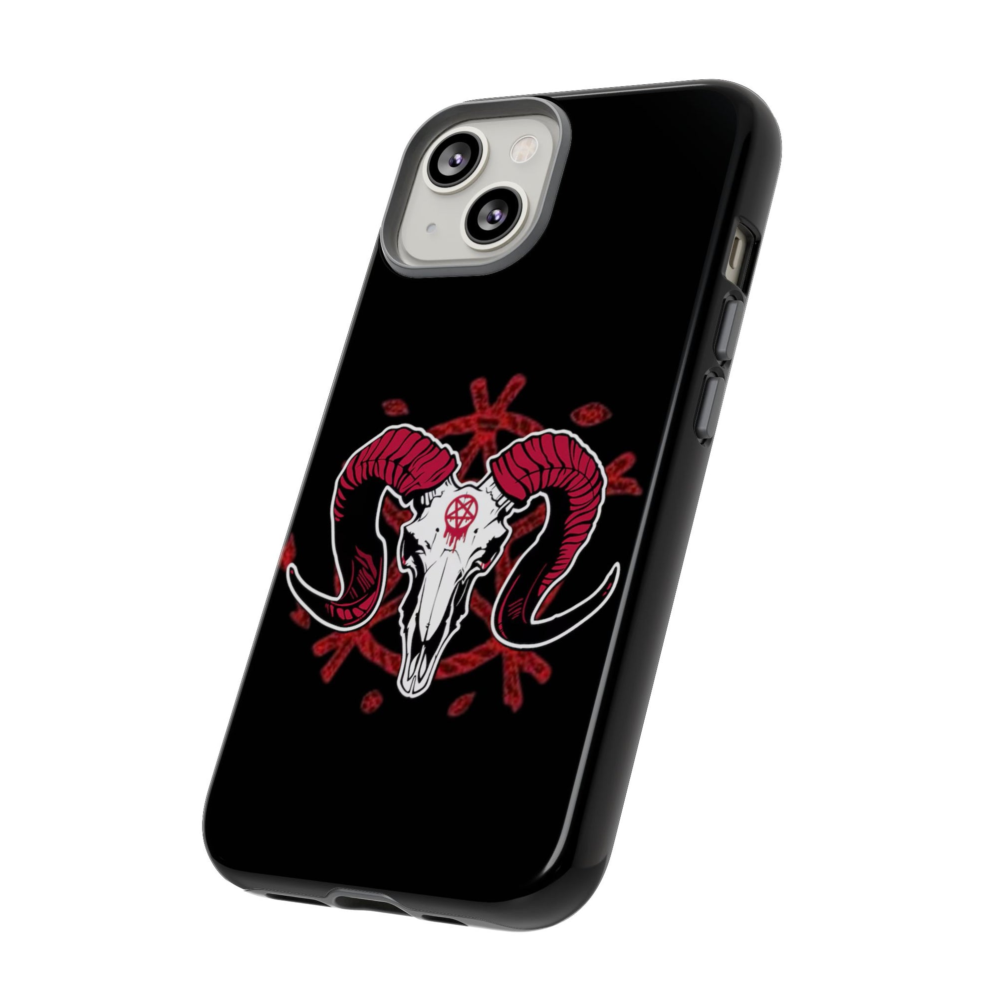 Tough Cases: Dark Aesthetic Phone Case, Gothic Phone Cover, Unique Gift for Him, Occult Design, Animal Skull Artwork, Halloween Decor