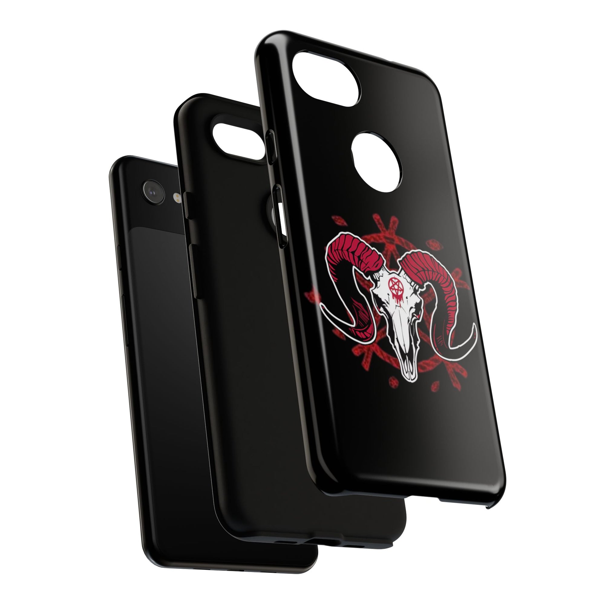 Tough Cases: Dark Aesthetic Phone Case, Gothic Phone Cover, Unique Gift for Him, Occult Design, Animal Skull Artwork, Halloween Decor