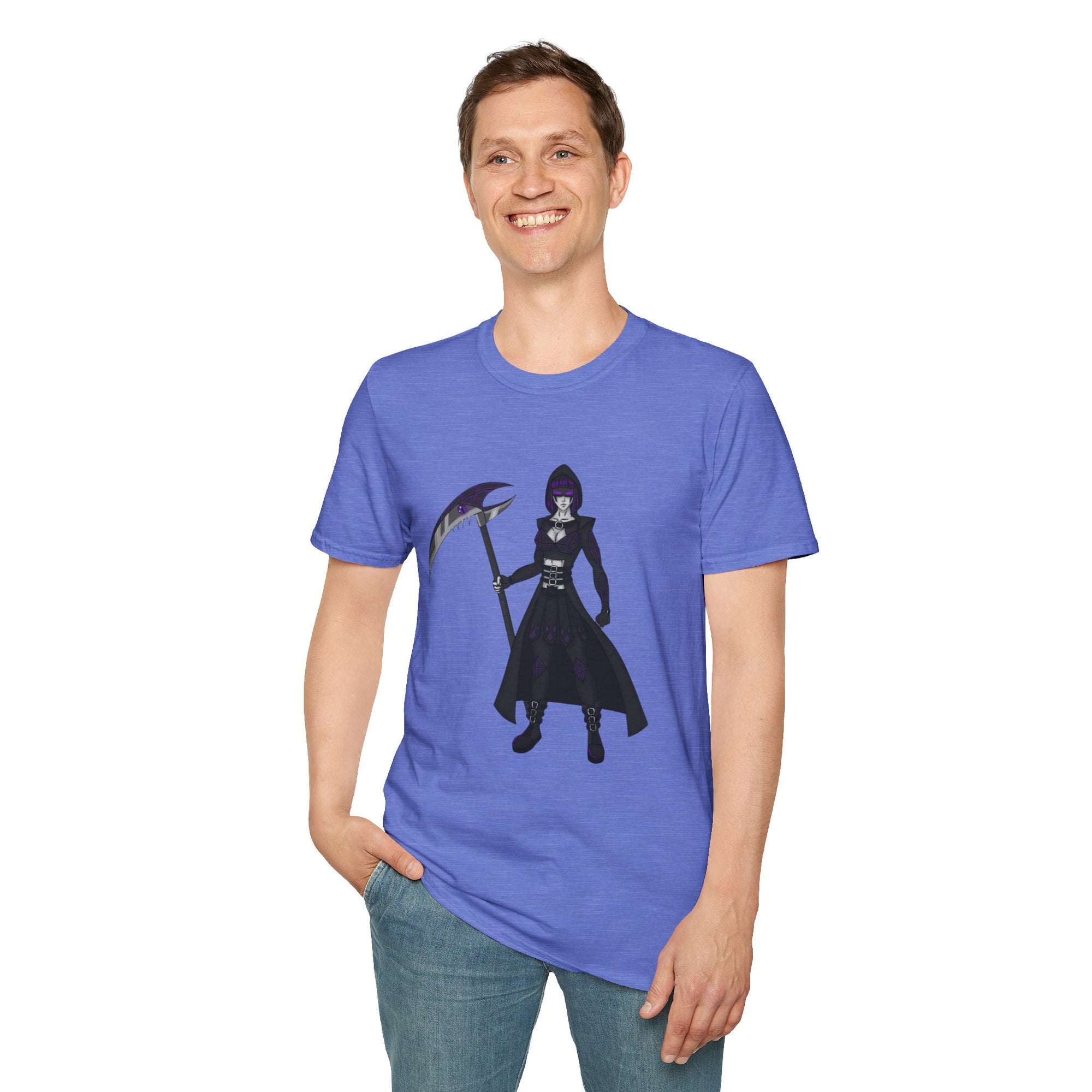Gothic Fantasy T-Shirt, Unisex Softstyle Tee, Halloween Costume, Creepy Graphic Tee, Gift for Gamers, Unique Graphic Shirt