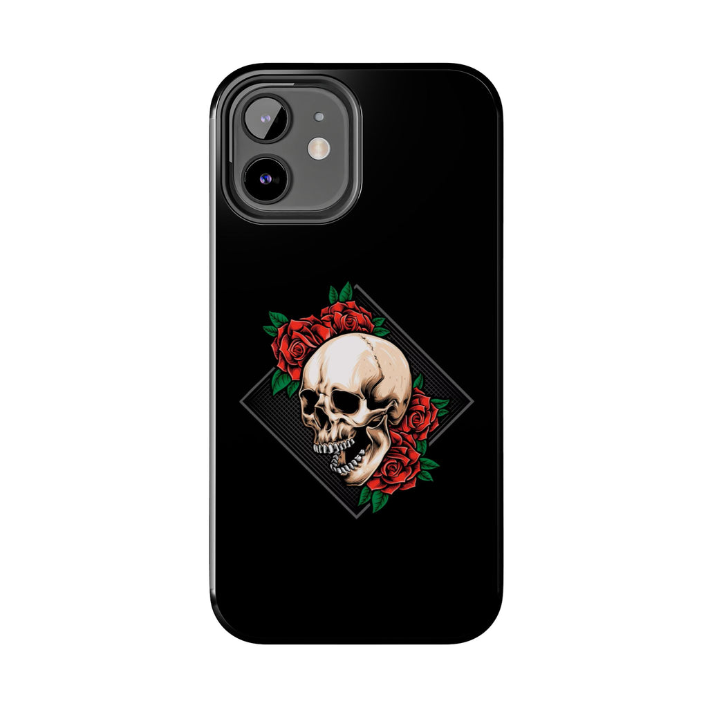 Tough Phone Cases with Skull and Roses Design | Edgy Protection, iPhone & Android Covers, Gothic Gifts, Unique Phone Accessories