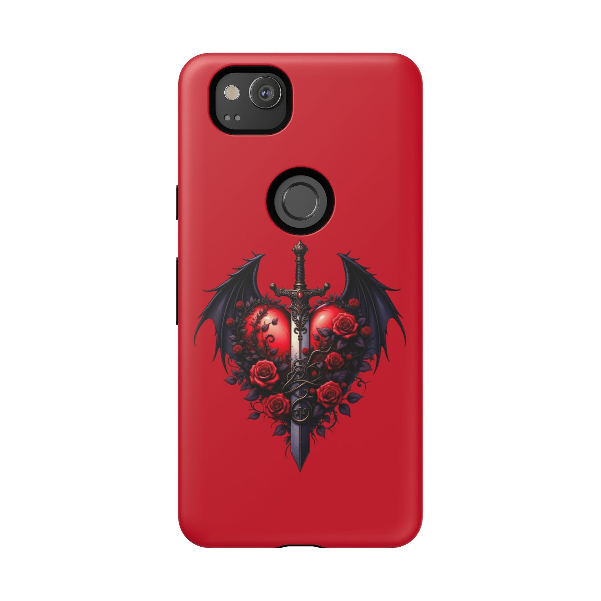 Tough Cases - Gothic Heart Phone Case, Edgy Accessories for Him, Unique Gifts for Her, Valentine's Day, Birthday, Artsy Phone Cover