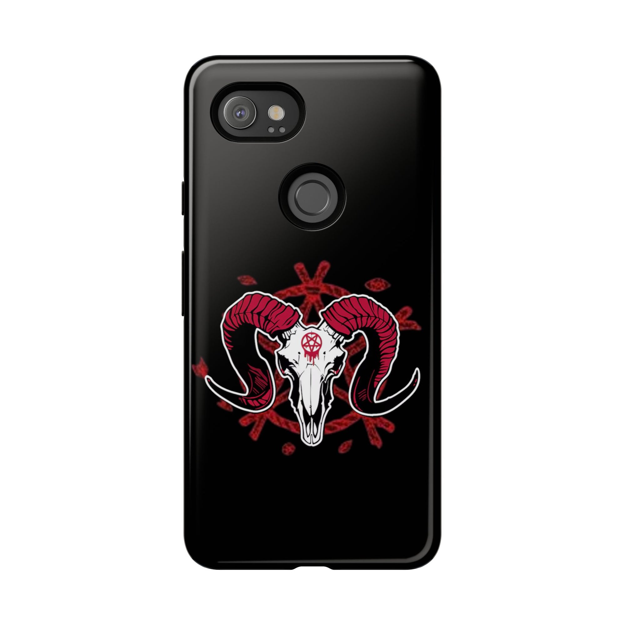 Tough Cases: Dark Aesthetic Phone Case, Gothic Phone Cover, Unique Gift for Him, Occult Design, Animal Skull Artwork, Halloween Decor