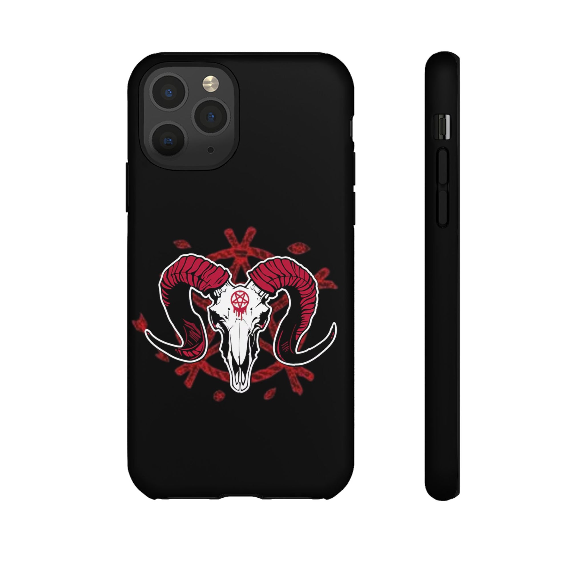 Tough Cases: Dark Aesthetic Phone Case, Gothic Phone Cover, Unique Gift for Him, Occult Design, Animal Skull Artwork, Halloween Decor