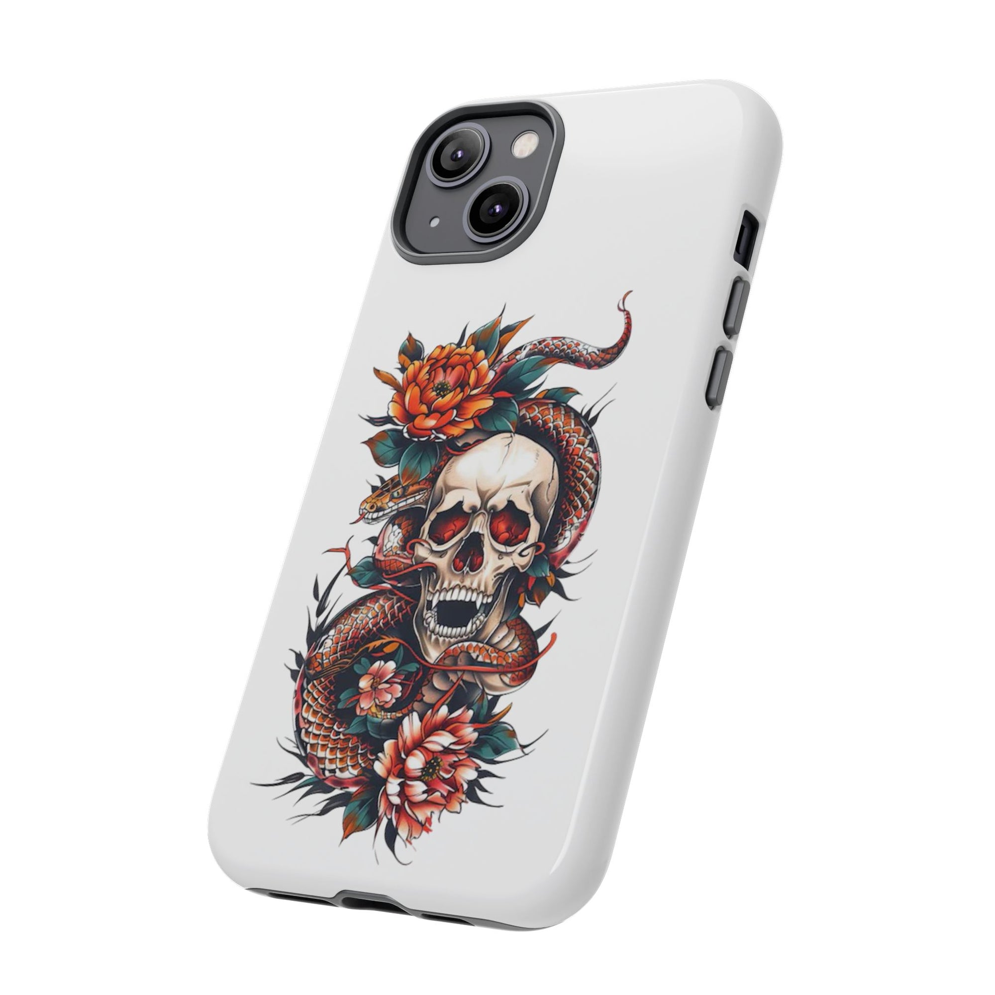 Tough Cases: Skull and Snake Phone Cases, Edgy Accessories, Alternative Fashion, Quirky Gift Ideas, Gothic Style