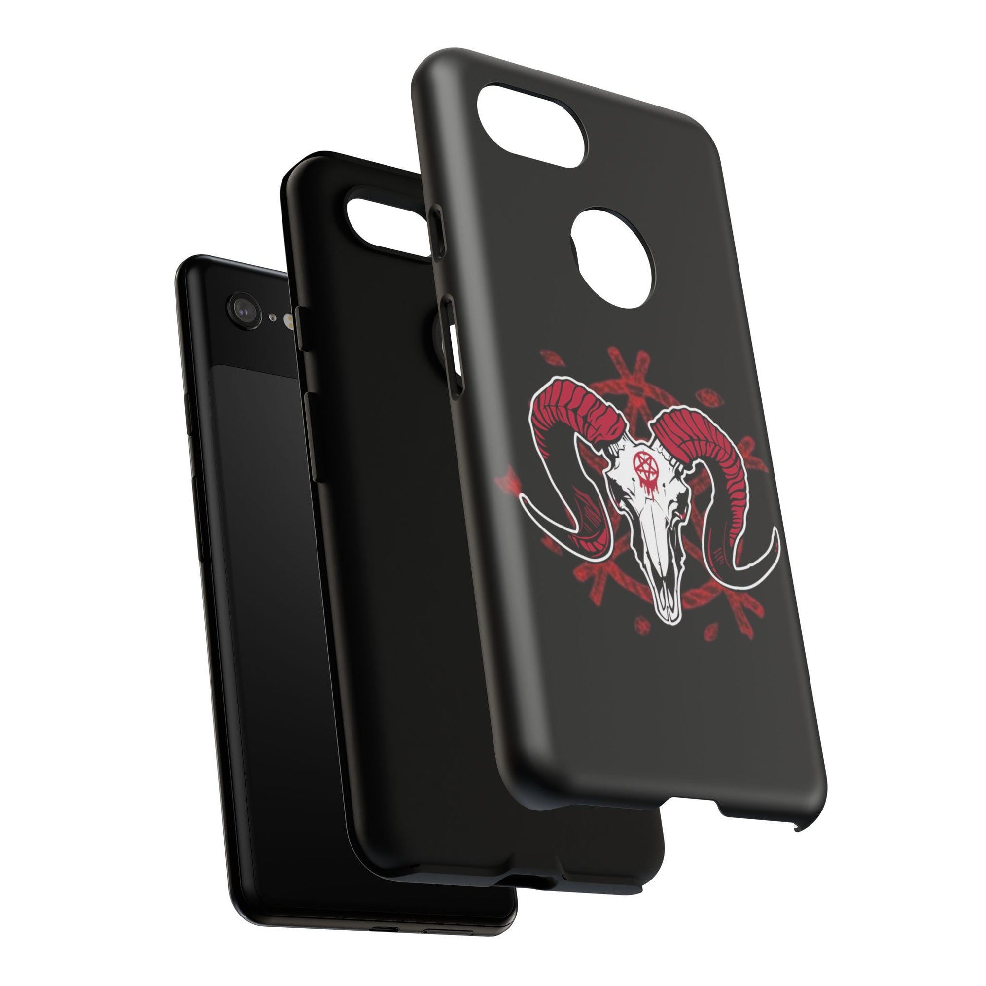 Tough Cases: Dark Aesthetic Phone Case, Gothic Phone Cover, Unique Gift for Him, Occult Design, Animal Skull Artwork, Halloween Decor