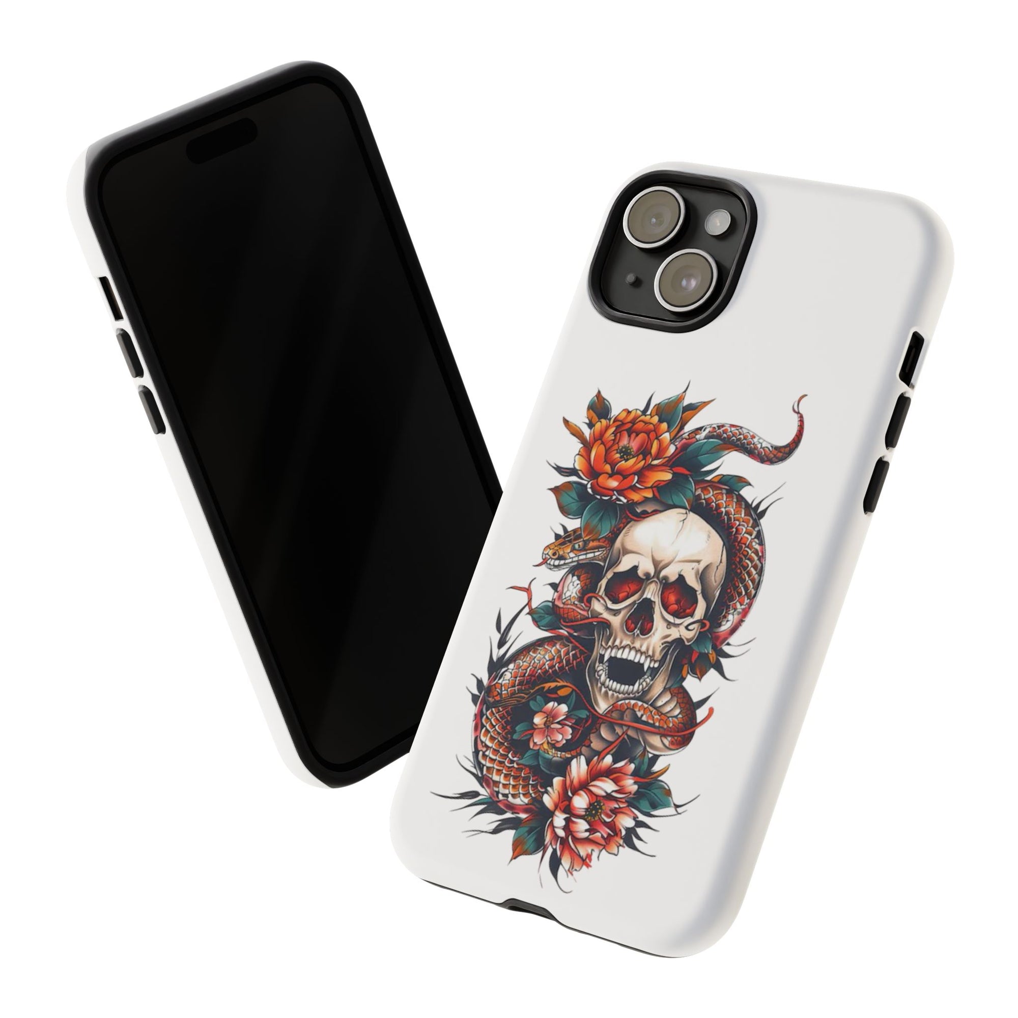 Tough Cases: Skull and Snake Phone Cases, Edgy Accessories, Alternative Fashion, Quirky Gift Ideas, Gothic Style