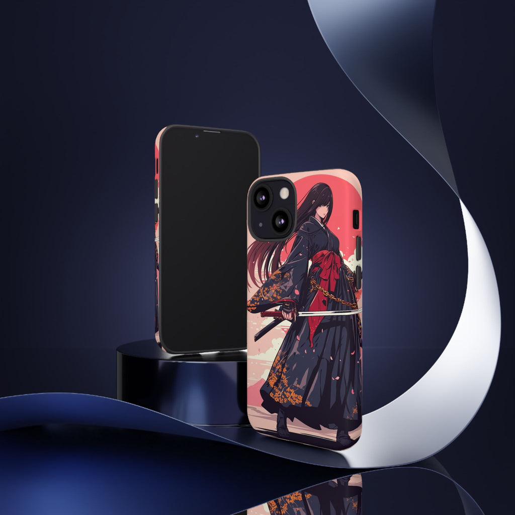 Stylish Phone Case with Warrior Design, Tough Phone Cover for Anime Lovers, Gift for Gamers, Cute Phone Accessories, Unique Tech Gifts