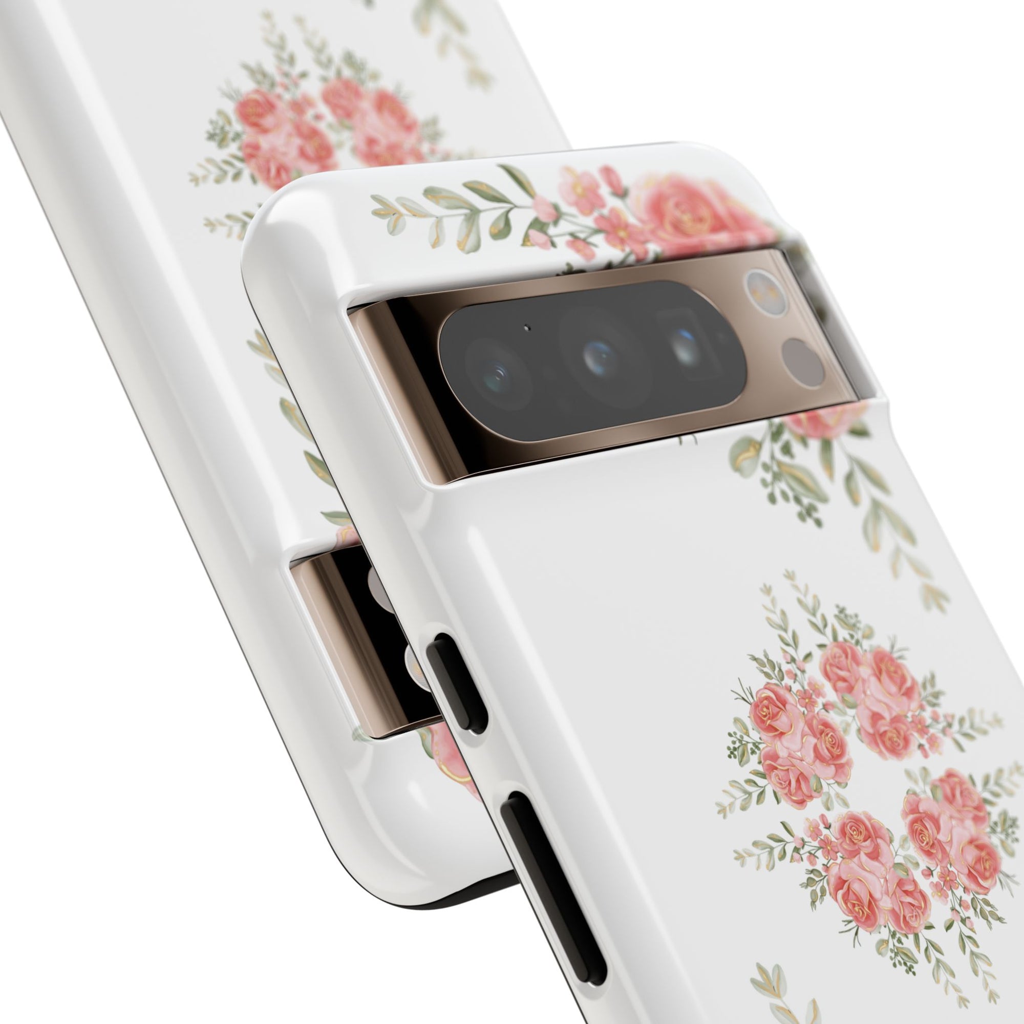 Floral Phone Case, Tough iPhone Case, Rose Design Case, Gift for Her, Floral Phone Cover