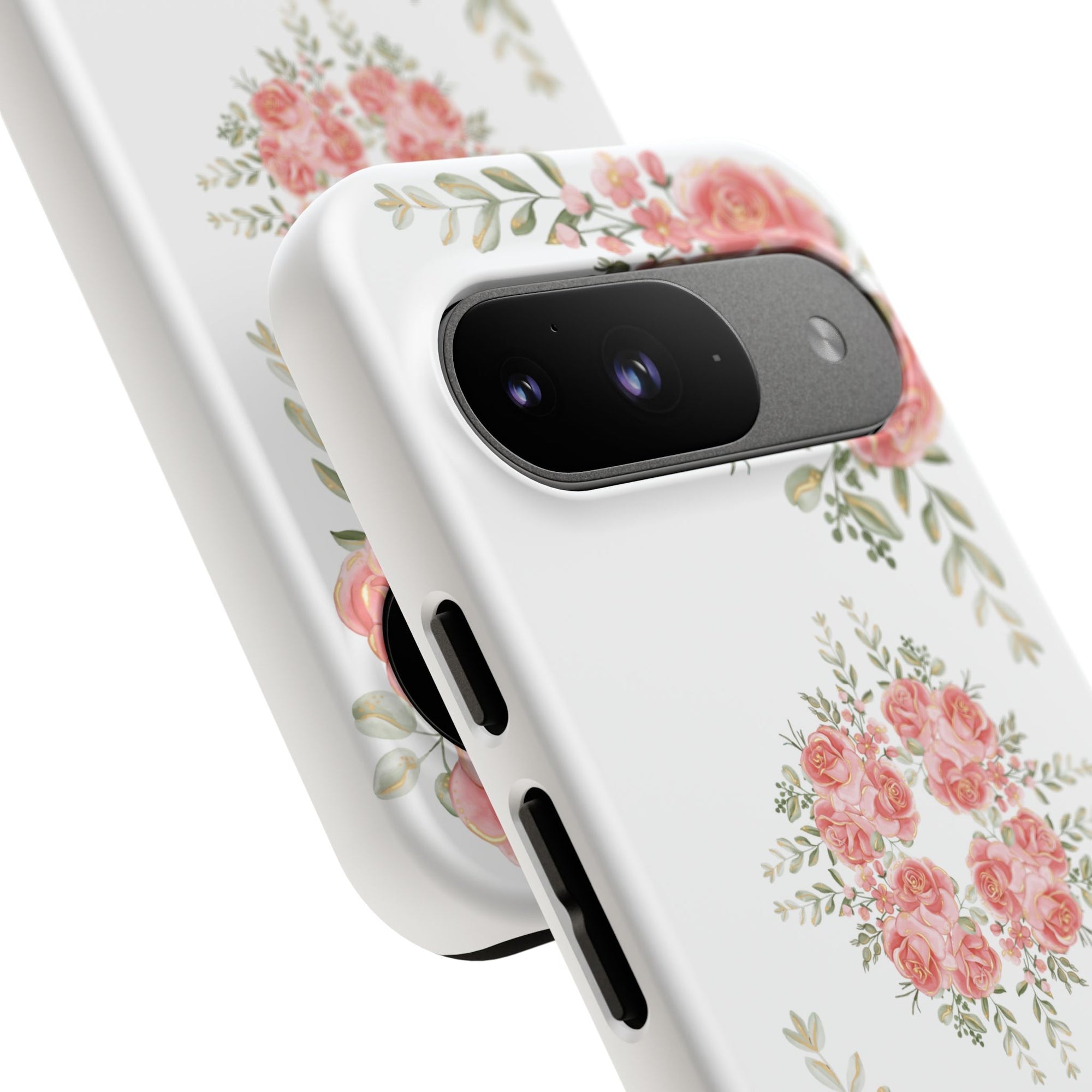 Floral Phone Case, Tough iPhone Case, Rose Design Case, Gift for Her, Floral Phone Cover