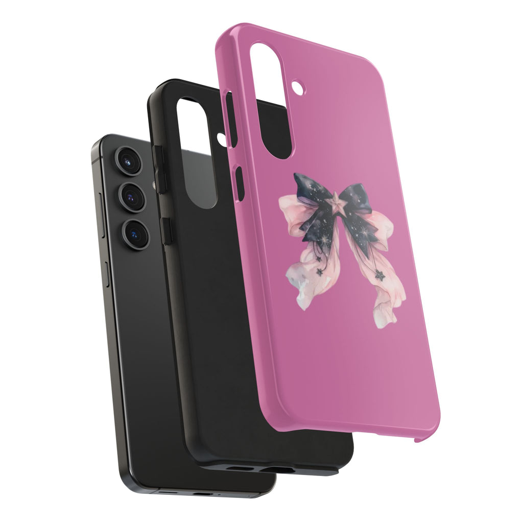 Pink Ribbon Tough Phone Cases, Galaxy Phone Covers, Chic Phone Protection, Ideal Gift for Her, Stylish Tech Accessories