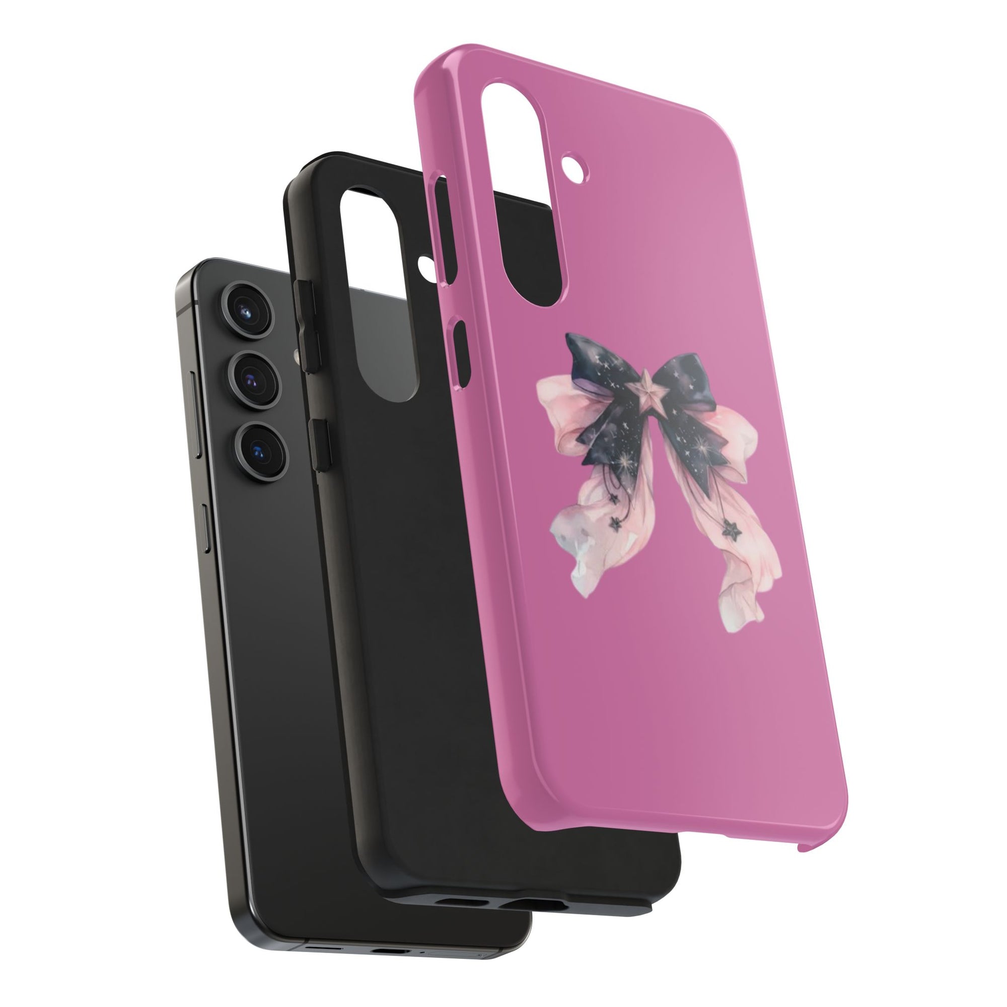 Pink Ribbon Tough Phone Cases, Galaxy Phone Covers, Chic Phone Protection, Ideal Gift for Her, Stylish Tech Accessories