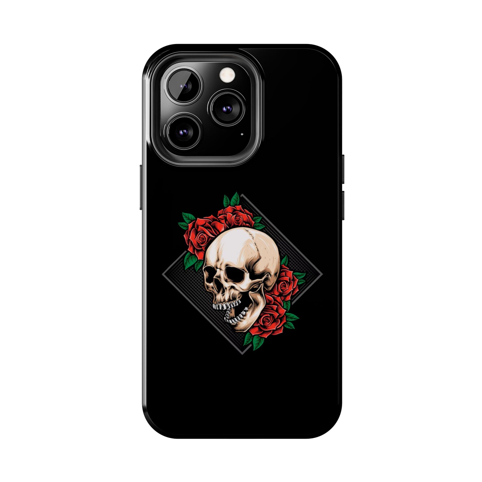 Tough Phone Cases with Skull and Roses Design | Edgy Protection, iPhone & Android Covers, Gothic Gifts, Unique Phone Accessories