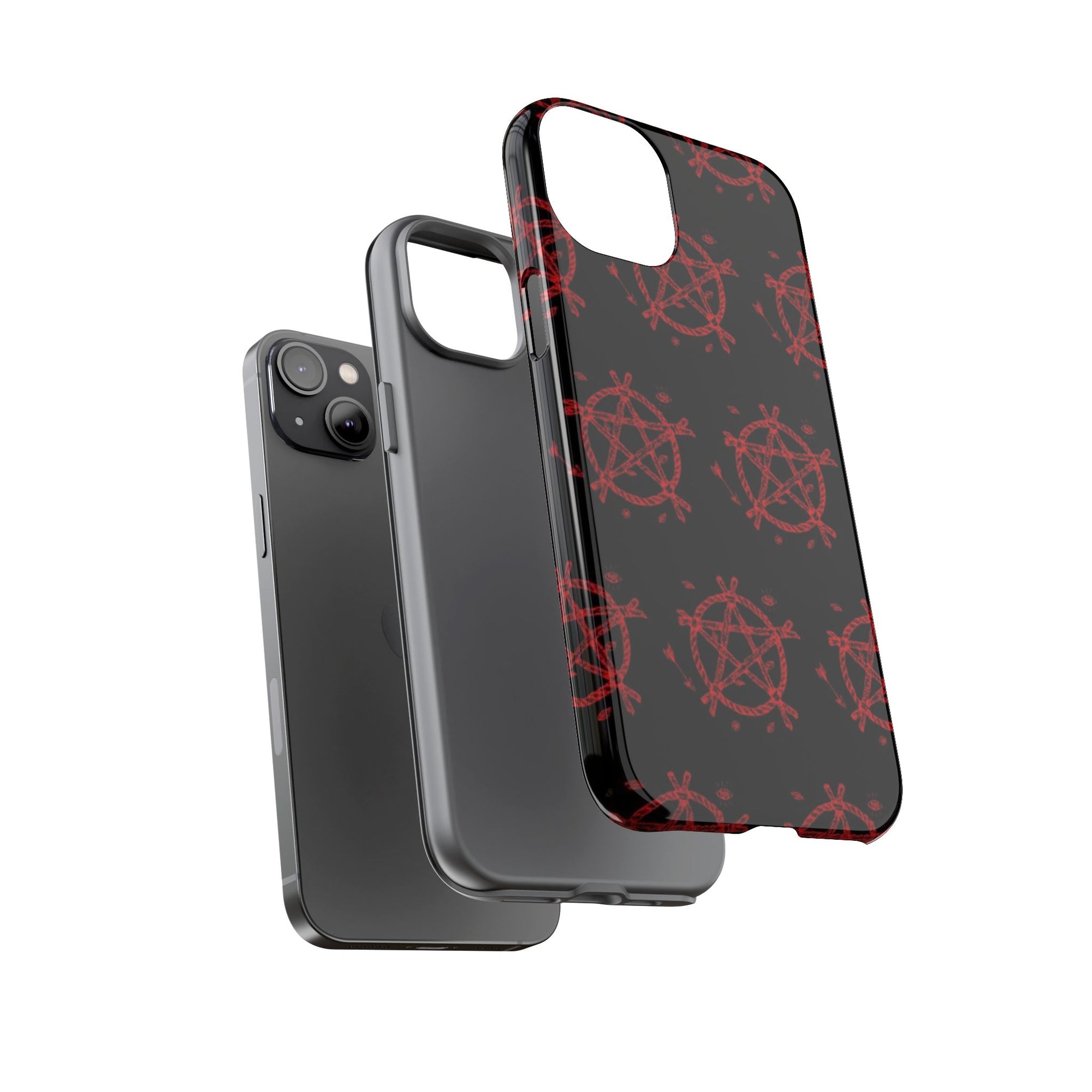 Anarchist iPhone Case, Tough Phone Cover, Punk Style Accessory, Unique Gift for Rebels, Goth Aesthetic Phone Case