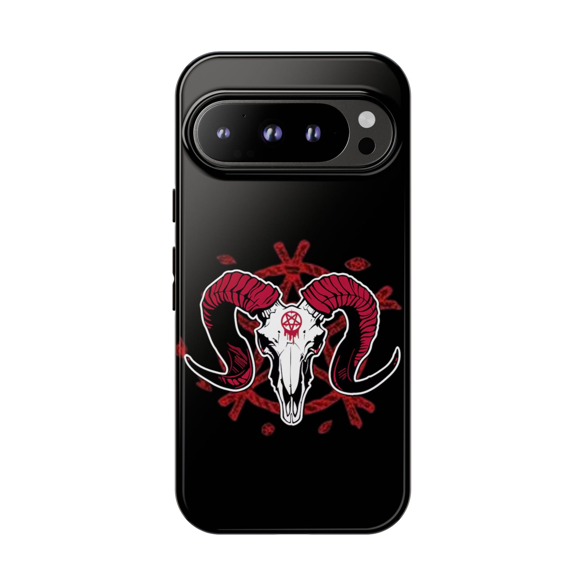 Tough Cases: Dark Aesthetic Phone Case, Gothic Phone Cover, Unique Gift for Him, Occult Design, Animal Skull Artwork, Halloween Decor