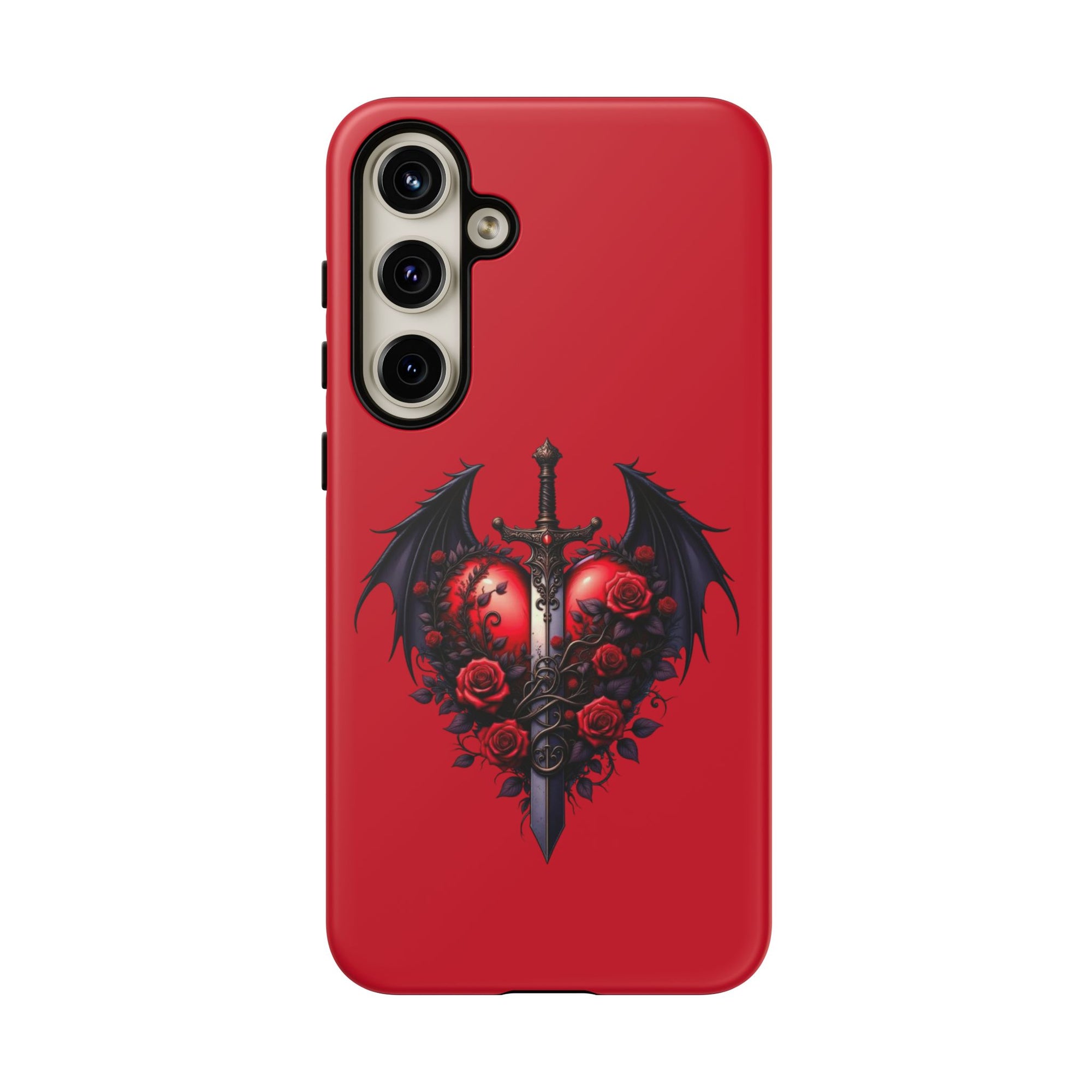 Tough Cases - Gothic Heart Phone Case, Edgy Accessories for Him, Unique Gifts for Her, Valentine's Day, Birthday, Artsy Phone Cover