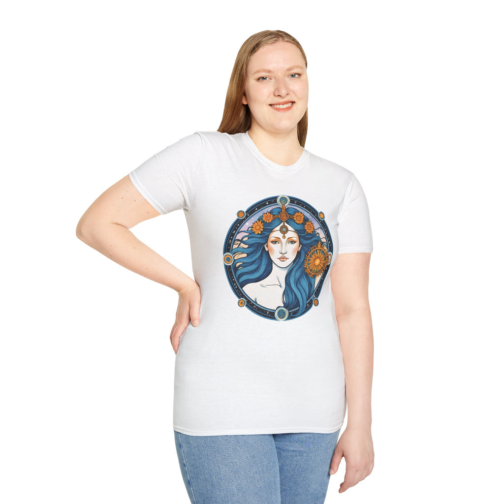 Celestial Goddess Unisex T-Shirt, Bohemian Tee, Astrology Shirt, Gift for Her, Spiritual Fashion, Horoscope Apparel