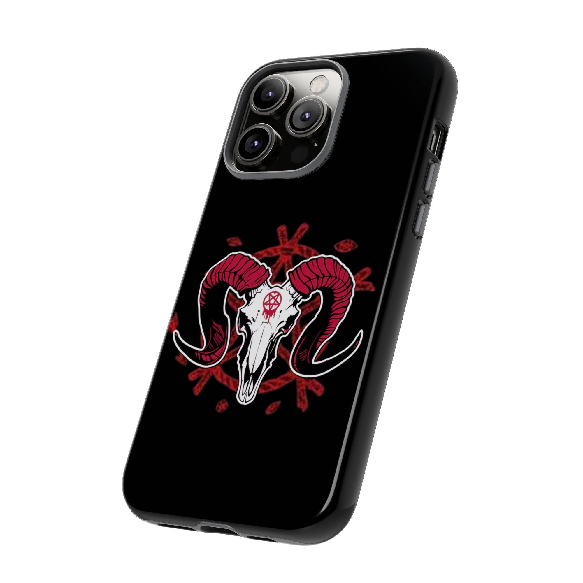Tough Cases: Dark Aesthetic Phone Case, Gothic Phone Cover, Unique Gift for Him, Occult Design, Animal Skull Artwork, Halloween Decor
