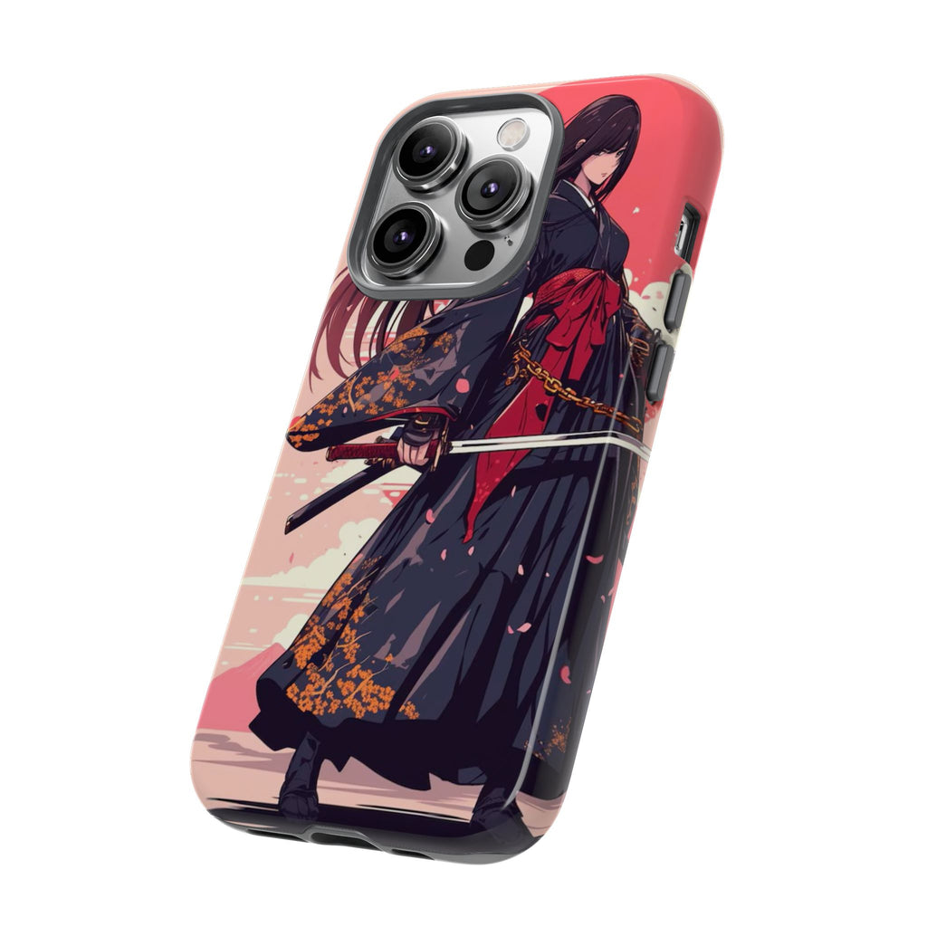 Stylish Phone Case with Warrior Design, Tough Phone Cover for Anime Lovers, Gift for Gamers, Cute Phone Accessories, Unique Tech Gifts