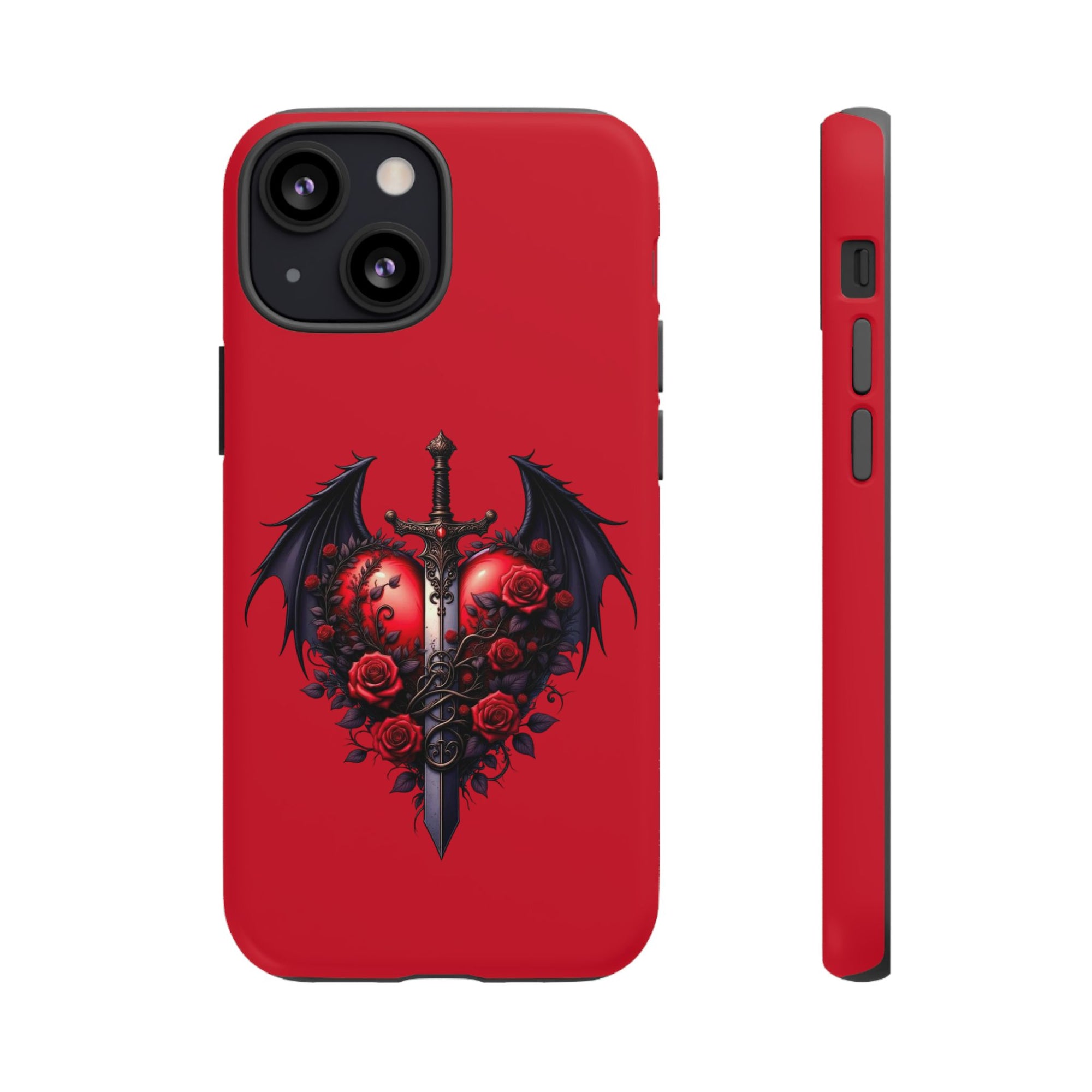 Tough Cases - Gothic Heart Phone Case, Edgy Accessories for Him, Unique Gifts for Her, Valentine's Day, Birthday, Artsy Phone Cover
