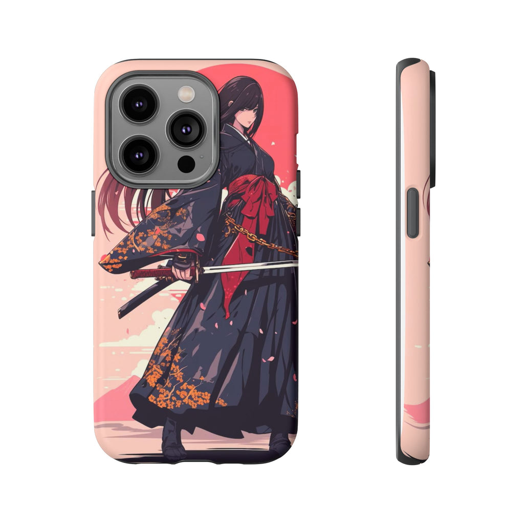 Stylish Phone Case with Warrior Design, Tough Phone Cover for Anime Lovers, Gift for Gamers, Cute Phone Accessories, Unique Tech Gifts