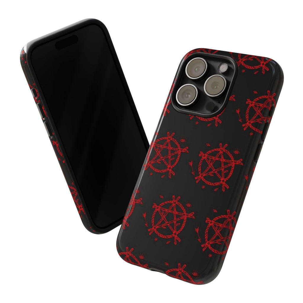 Anarchist iPhone Case, Tough Phone Cover, Punk Style Accessory, Unique Gift for Rebels, Goth Aesthetic Phone Case