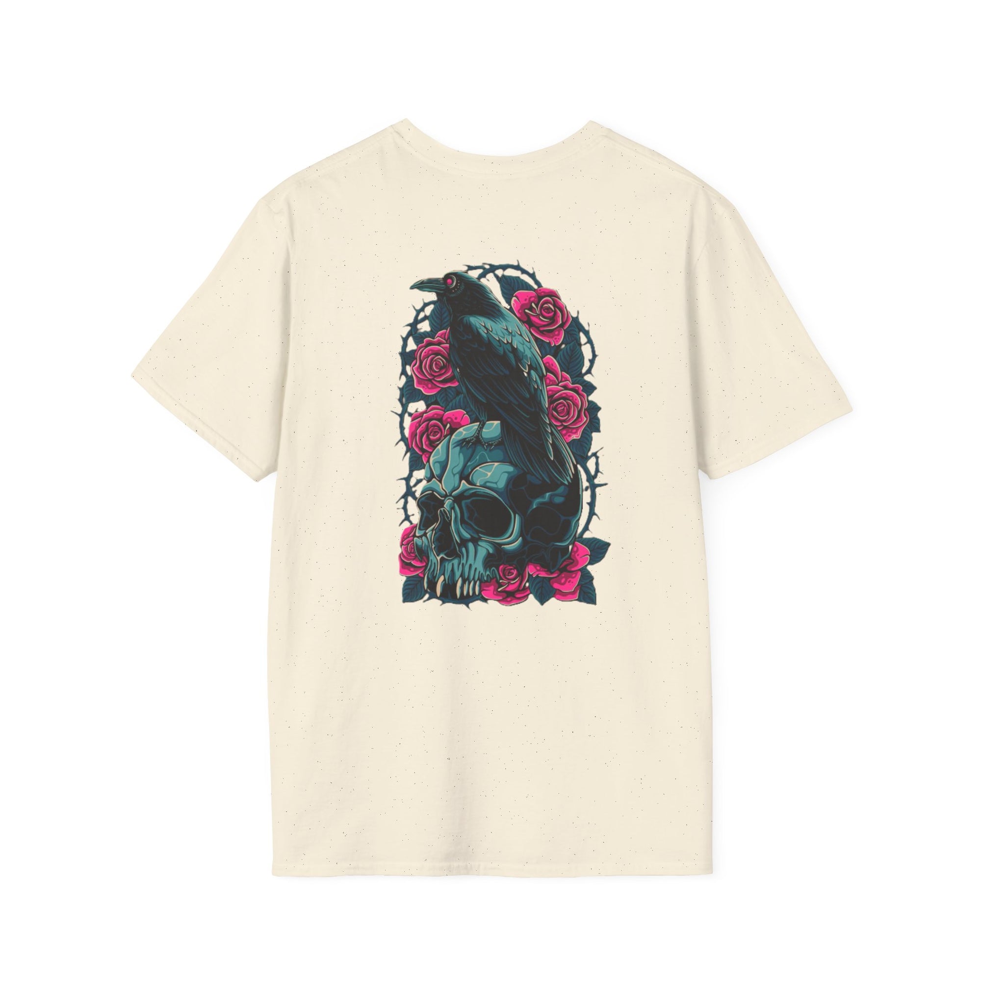 Gothic Skull & Rose Unisex T-Shirt | Boho Style Tee, Casual Wear, Gift for Her, Halloween Shirt, Graphic Tee
