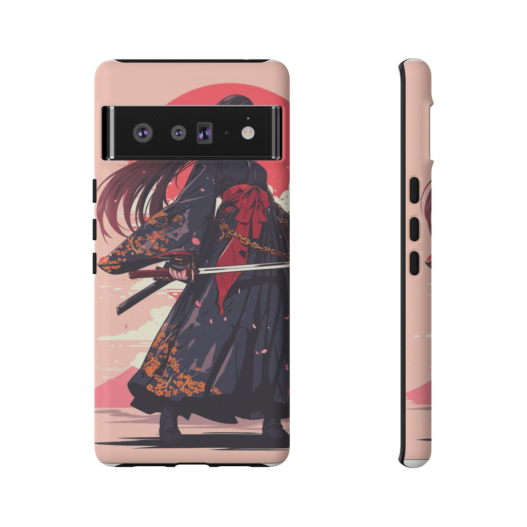 Stylish Phone Case with Warrior Design, Tough Phone Cover for Anime Lovers, Gift for Gamers, Cute Phone Accessories, Unique Tech Gifts