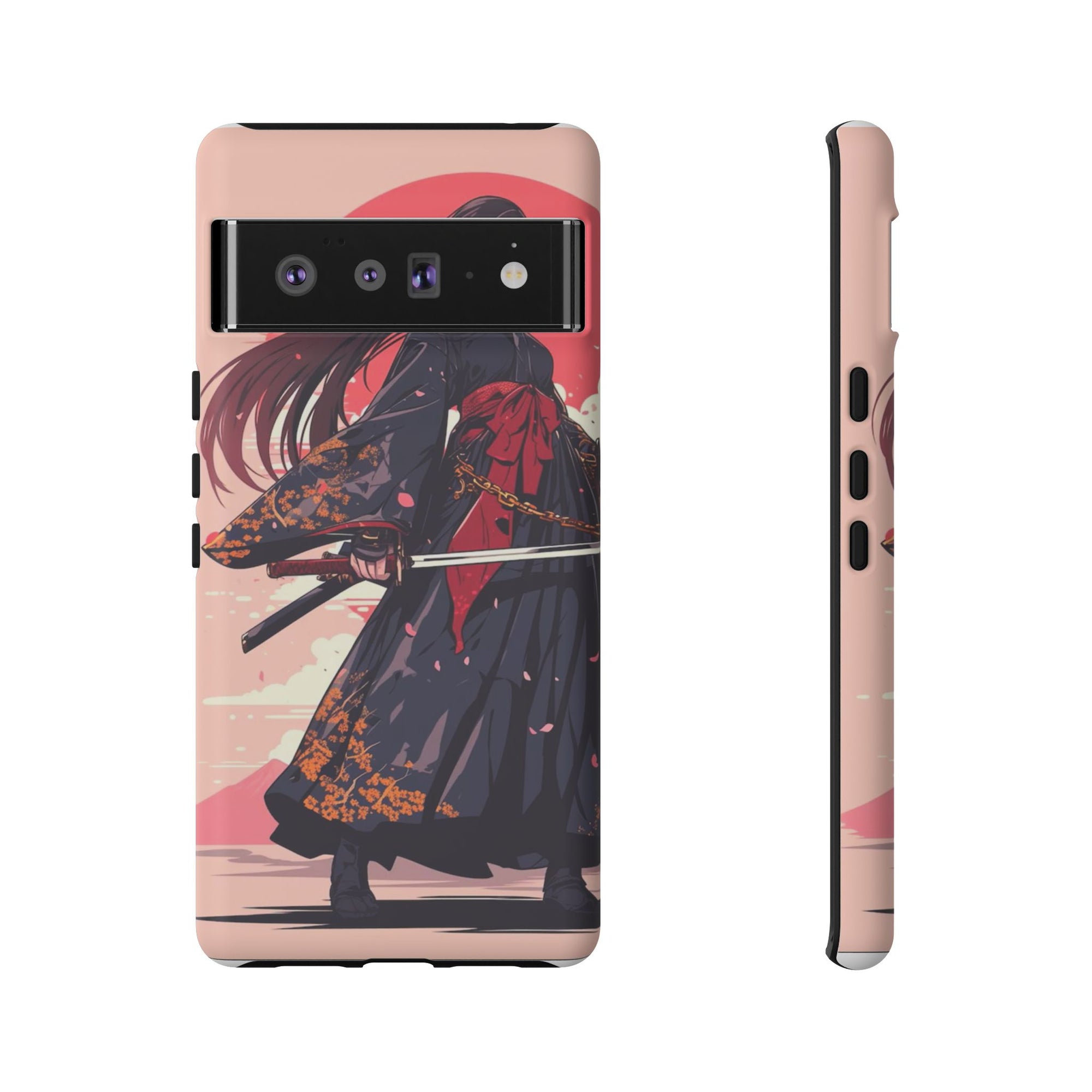 Stylish Phone Case with Warrior Design, Tough Phone Cover for Anime Lovers, Gift for Gamers, Cute Phone Accessories, Unique Tech Gifts