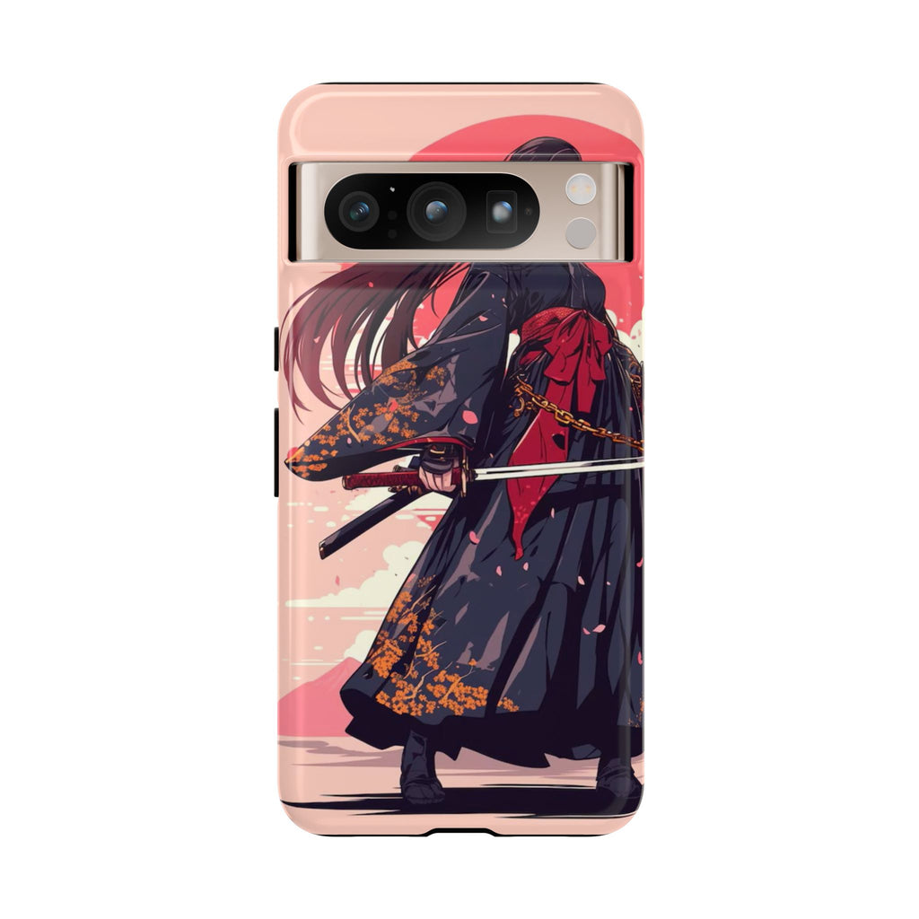 Stylish Phone Case with Warrior Design, Tough Phone Cover for Anime Lovers, Gift for Gamers, Cute Phone Accessories, Unique Tech Gifts