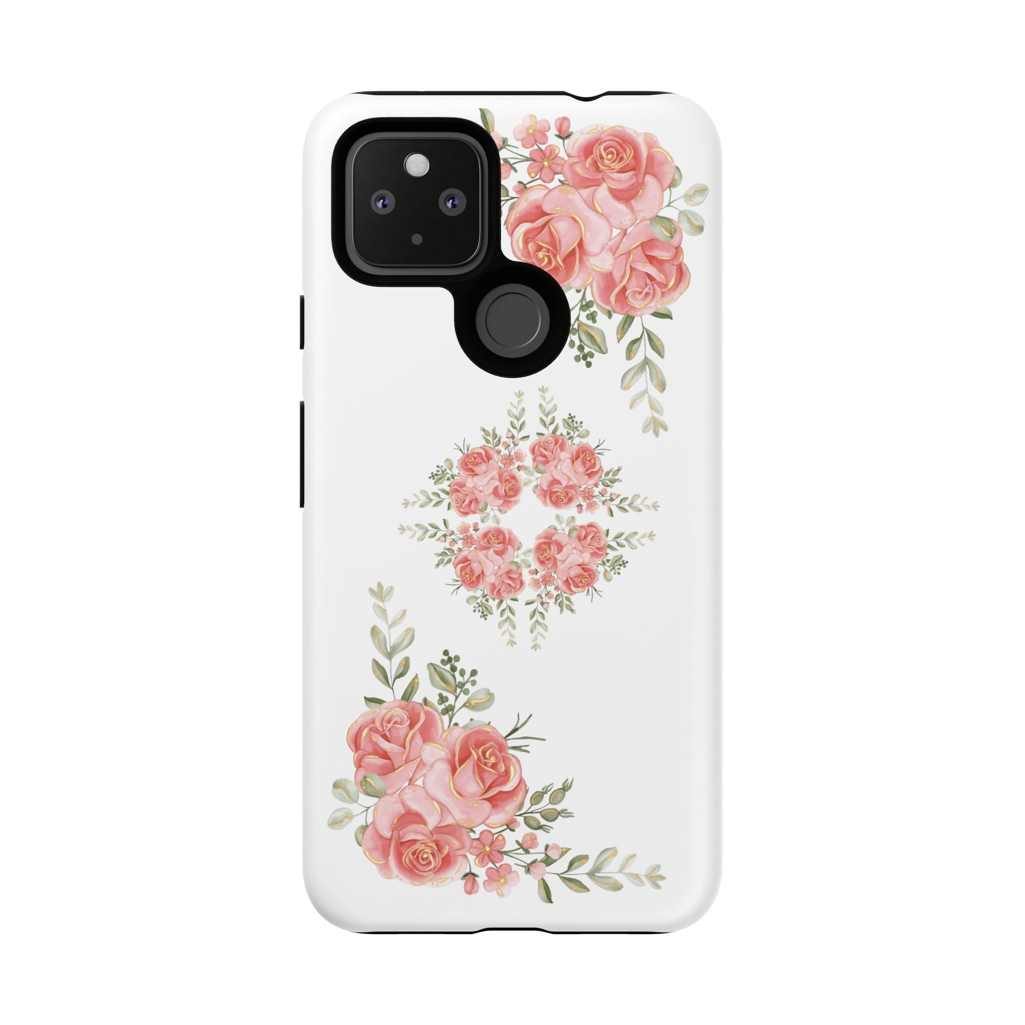Floral Phone Case, Tough iPhone Case, Rose Design Case, Gift for Her, Floral Phone Cover