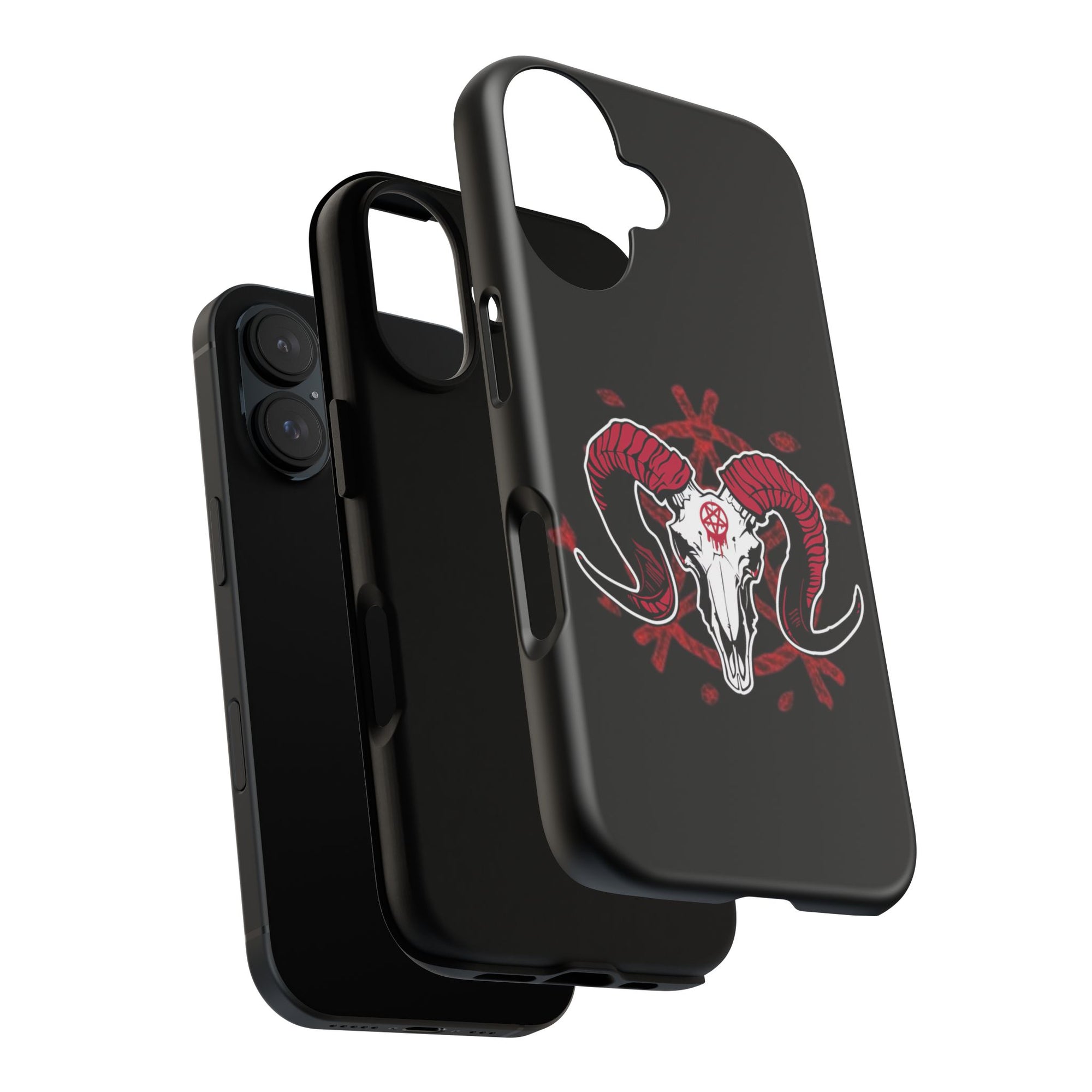 Tough Cases: Dark Aesthetic Phone Case, Gothic Phone Cover, Unique Gift for Him, Occult Design, Animal Skull Artwork, Halloween Decor