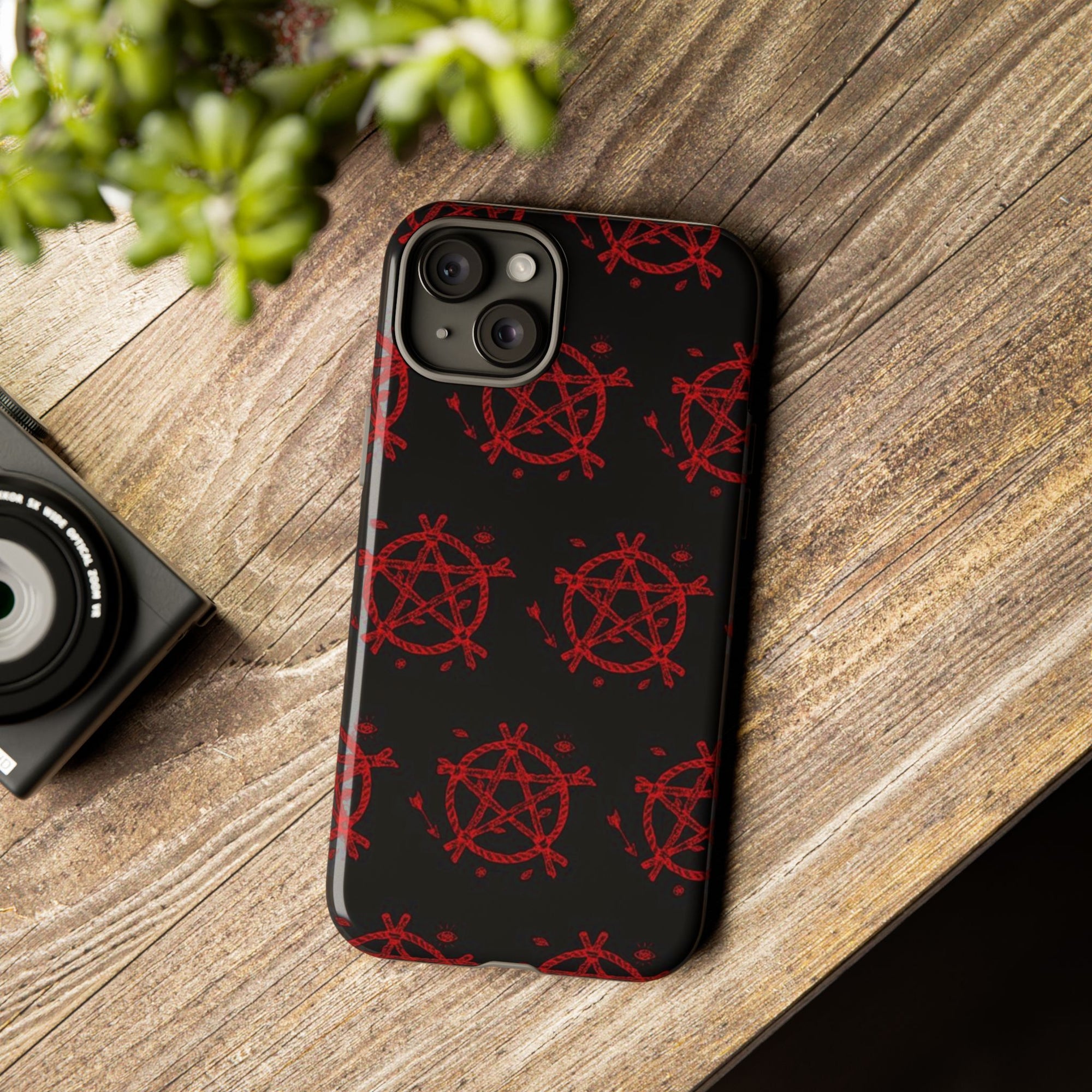 Anarchist iPhone Case, Tough Phone Cover, Punk Style Accessory, Unique Gift for Rebels, Goth Aesthetic Phone Case
