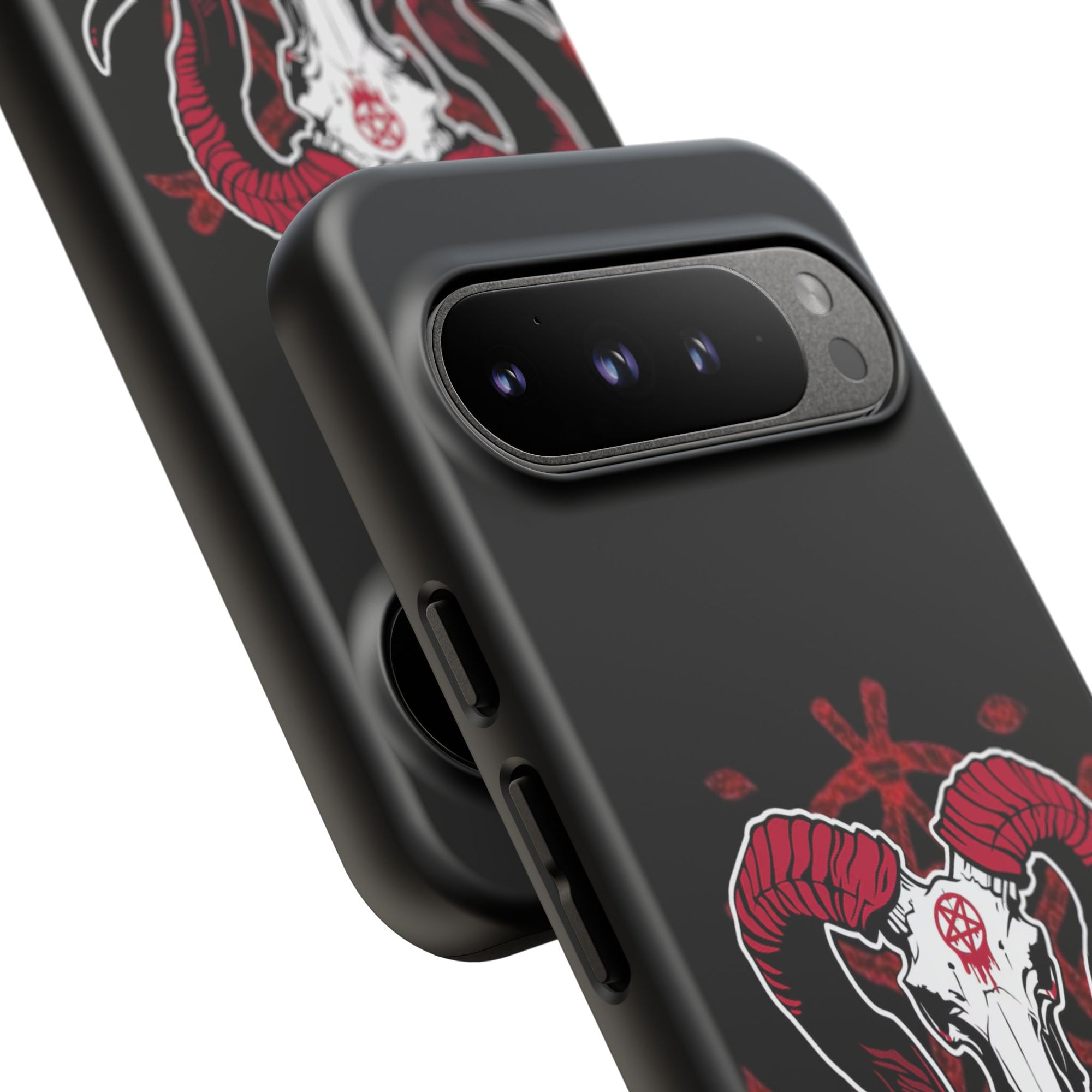 Tough Cases: Dark Aesthetic Phone Case, Gothic Phone Cover, Unique Gift for Him, Occult Design, Animal Skull Artwork, Halloween Decor