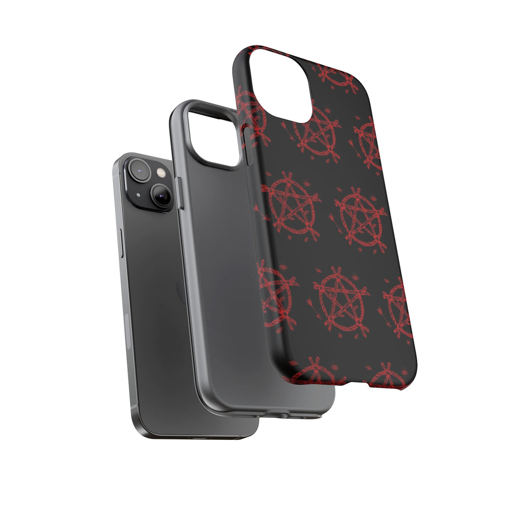 Anarchist iPhone Case, Tough Phone Cover, Punk Style Accessory, Unique Gift for Rebels, Goth Aesthetic Phone Case