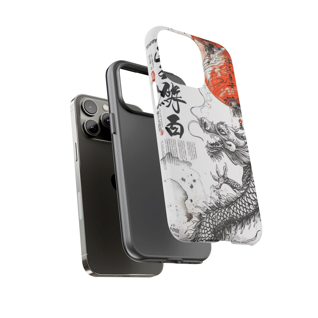 Dragon Design Phone Case, Tough Cases with Chinese Art for Unique Style, Gift for Art Lovers, Phone Protection, Trendy Accessories