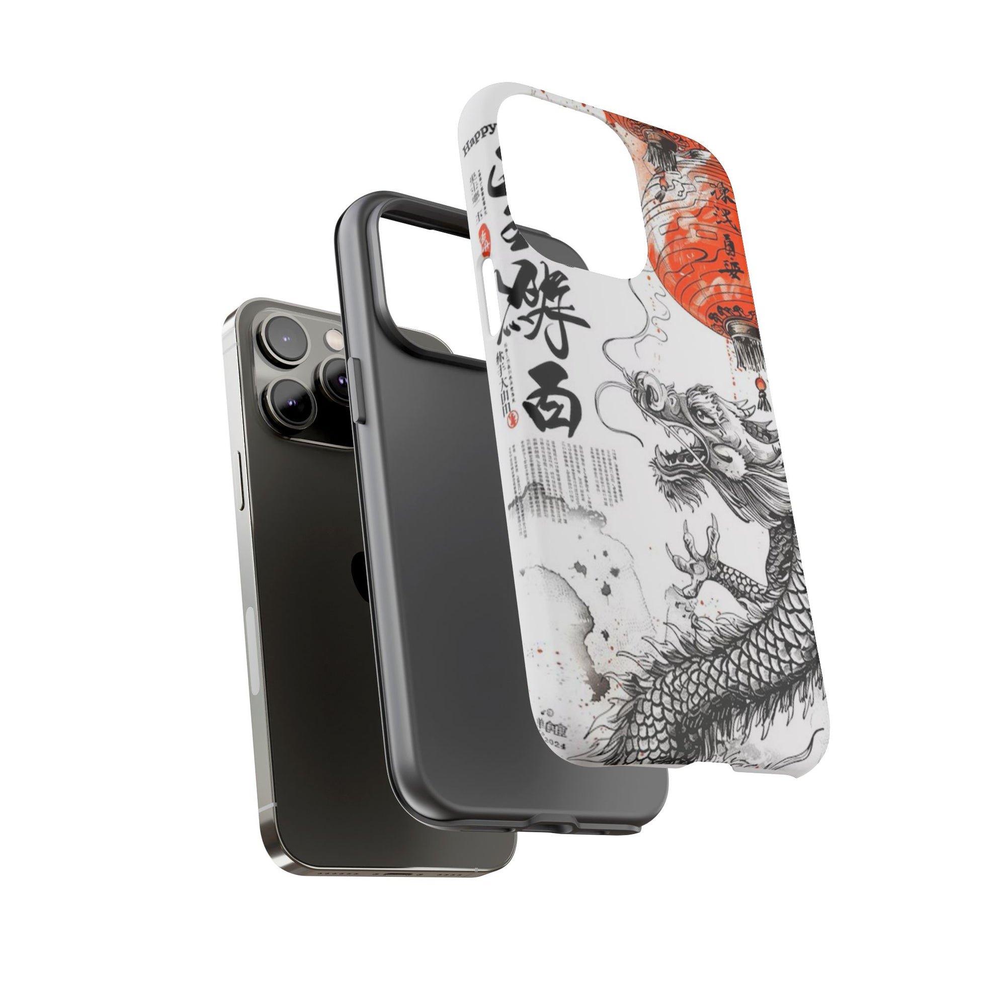 Dragon Design Phone Case, Tough Cases with Chinese Art for Unique Style, Gift for Art Lovers, Phone Protection, Trendy Accessories