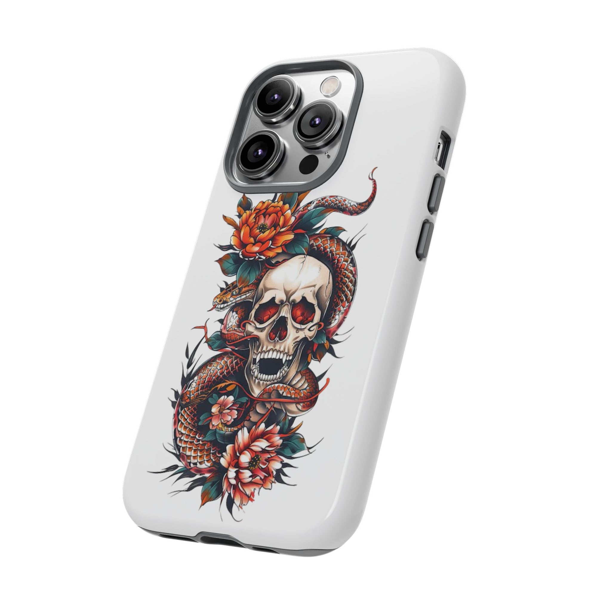 Tough Cases: Skull and Snake Phone Cases, Edgy Accessories, Alternative Fashion, Quirky Gift Ideas, Gothic Style