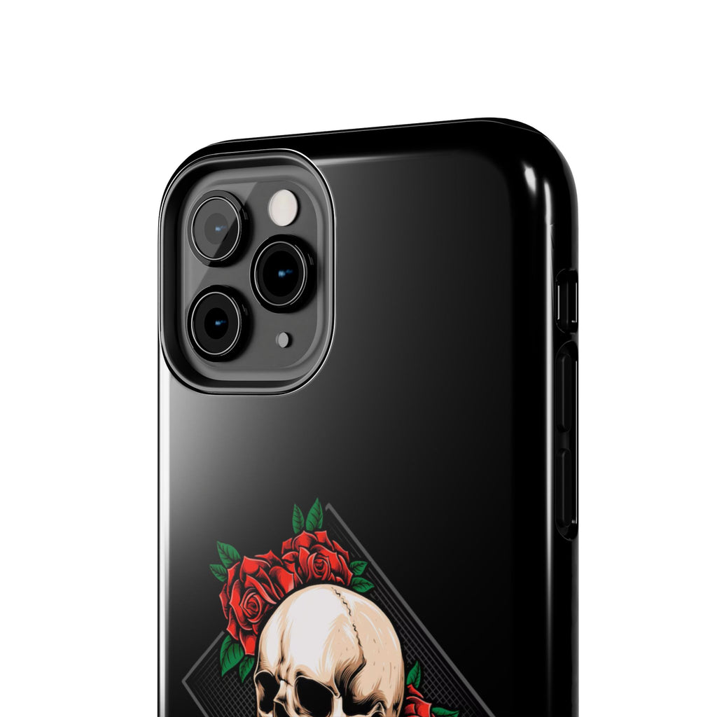Tough Phone Cases with Skull and Roses Design | Edgy Protection, iPhone & Android Covers, Gothic Gifts, Unique Phone Accessories