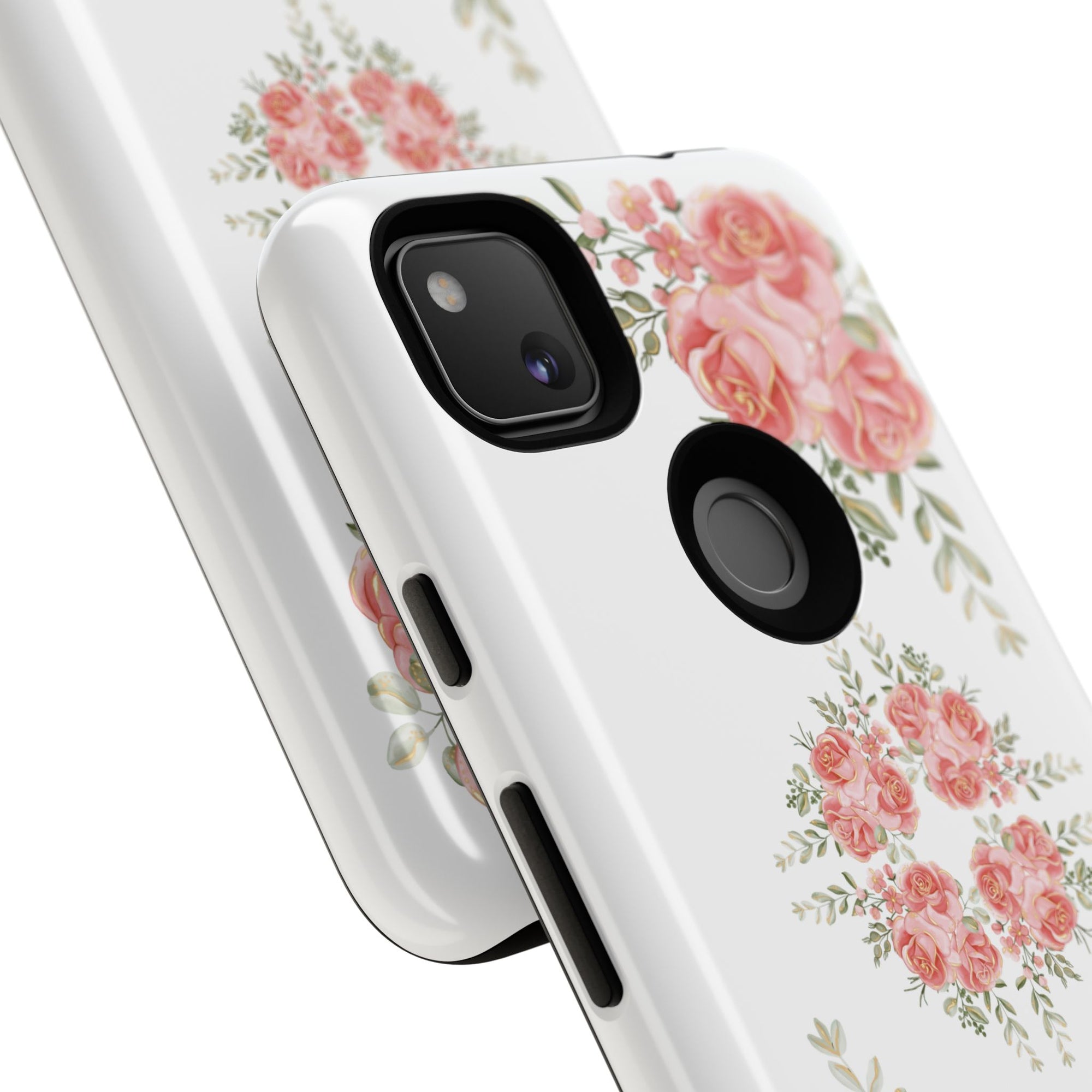 Floral Phone Case, Tough iPhone Case, Rose Design Case, Gift for Her, Floral Phone Cover