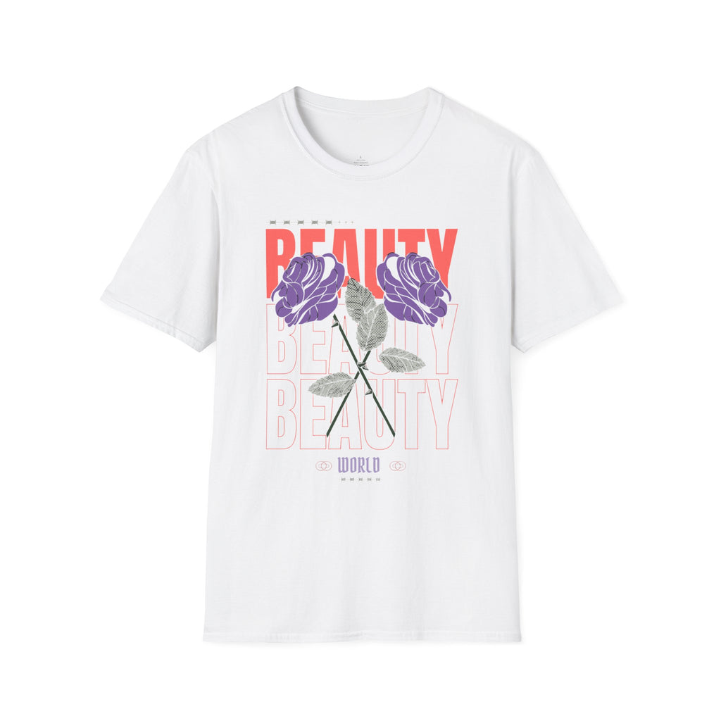 Beauty Floral Unisex Softstyle T-Shirt, Chic Casual Wear, Gift for Friends, Everyday Style, Trendy Graphic Tee, Summer Outfit