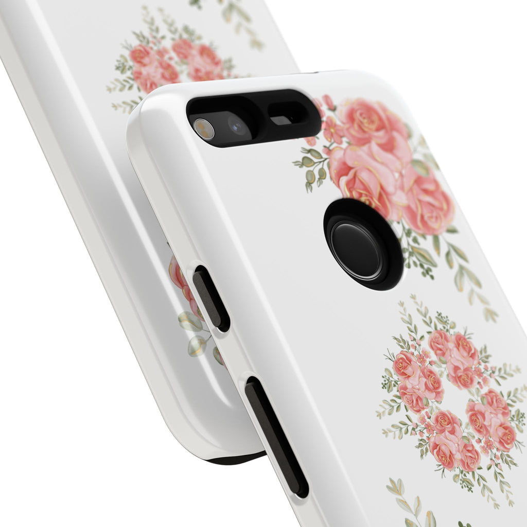 Floral Phone Case, Tough iPhone Case, Rose Design Case, Gift for Her, Floral Phone Cover