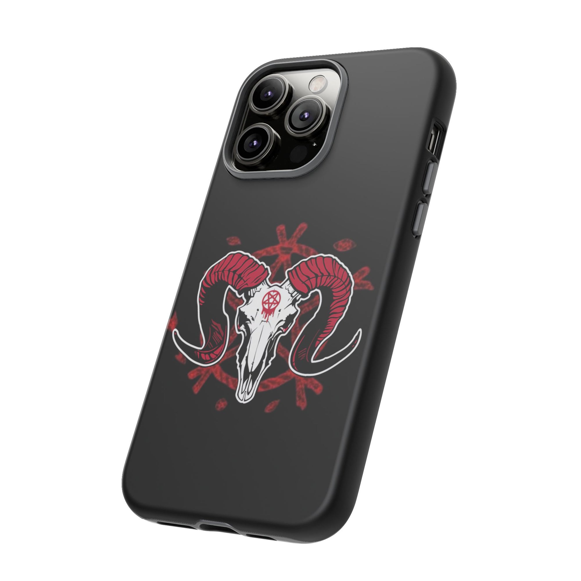 Tough Cases: Dark Aesthetic Phone Case, Gothic Phone Cover, Unique Gift for Him, Occult Design, Animal Skull Artwork, Halloween Decor