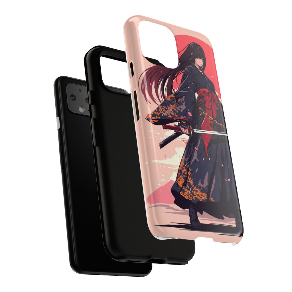 Stylish Phone Case with Warrior Design, Tough Phone Cover for Anime Lovers, Gift for Gamers, Cute Phone Accessories, Unique Tech Gifts
