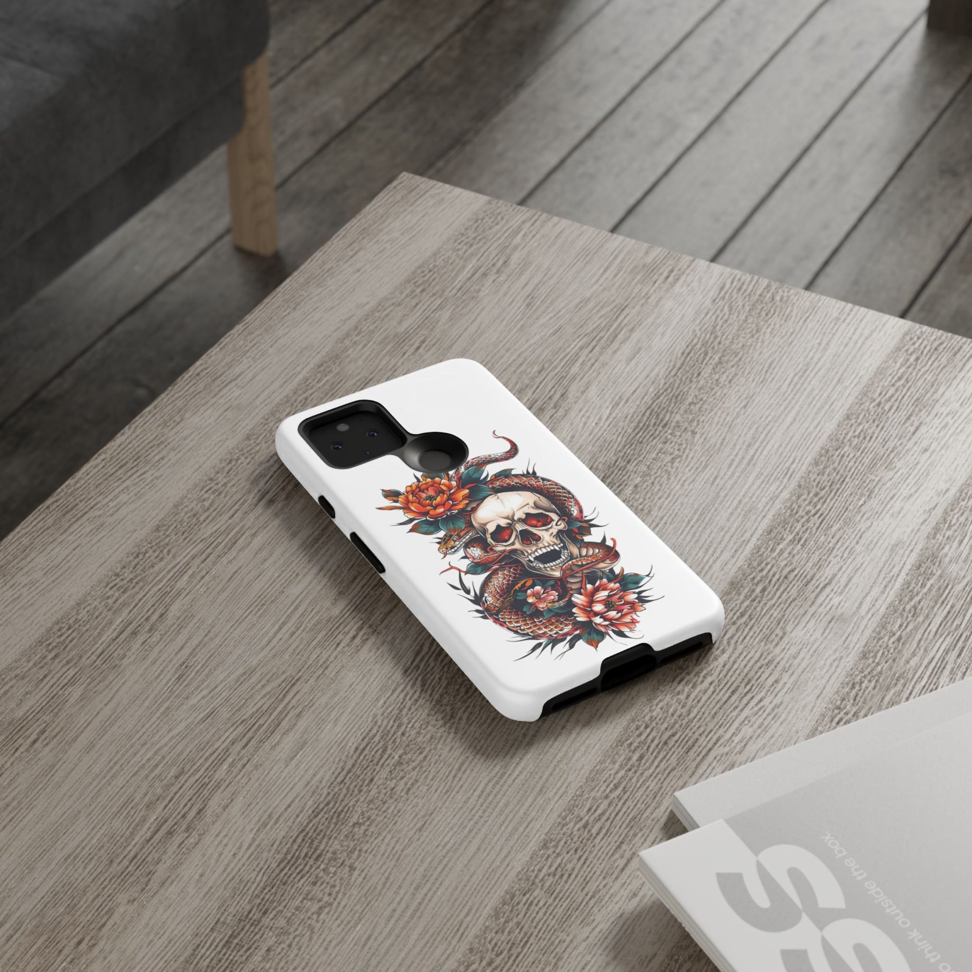 Tough Cases: Skull and Snake Phone Cases, Edgy Accessories, Alternative Fashion, Quirky Gift Ideas, Gothic Style