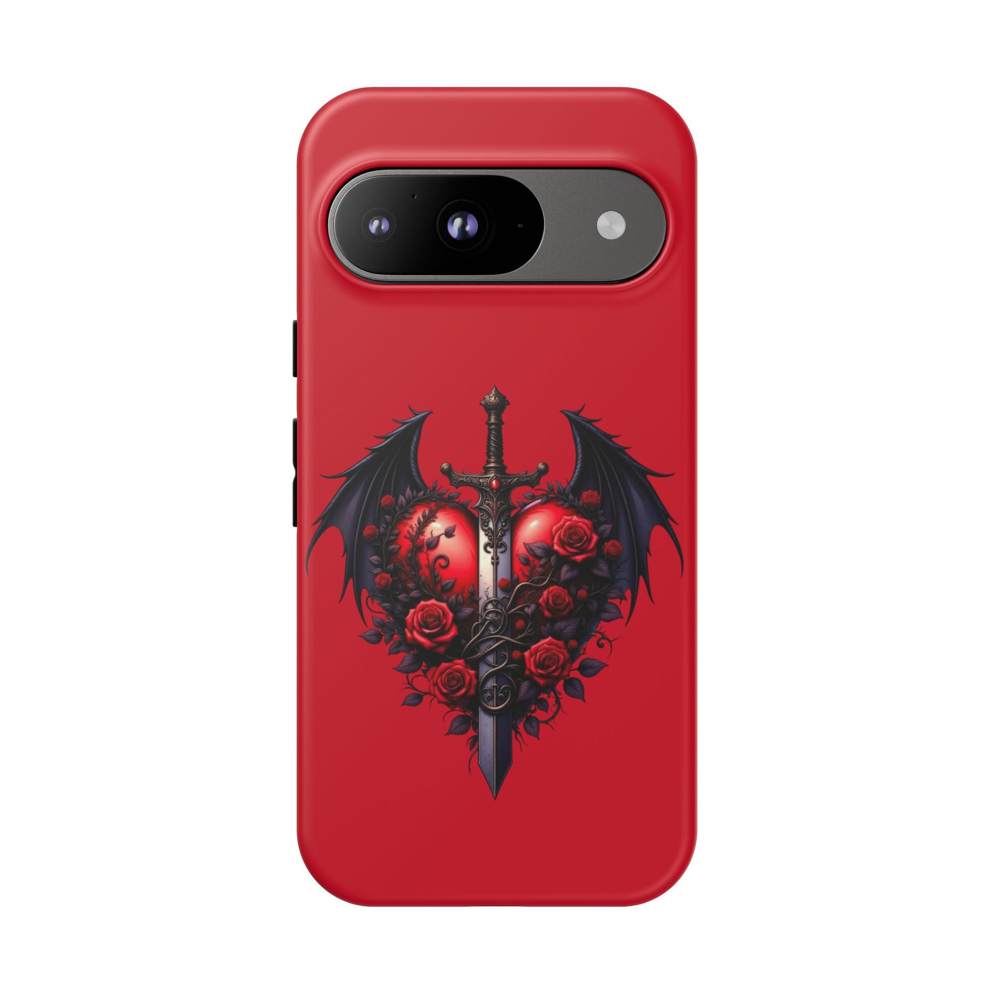 Tough Cases - Gothic Heart Phone Case, Edgy Accessories for Him, Unique Gifts for Her, Valentine's Day, Birthday, Artsy Phone Cover