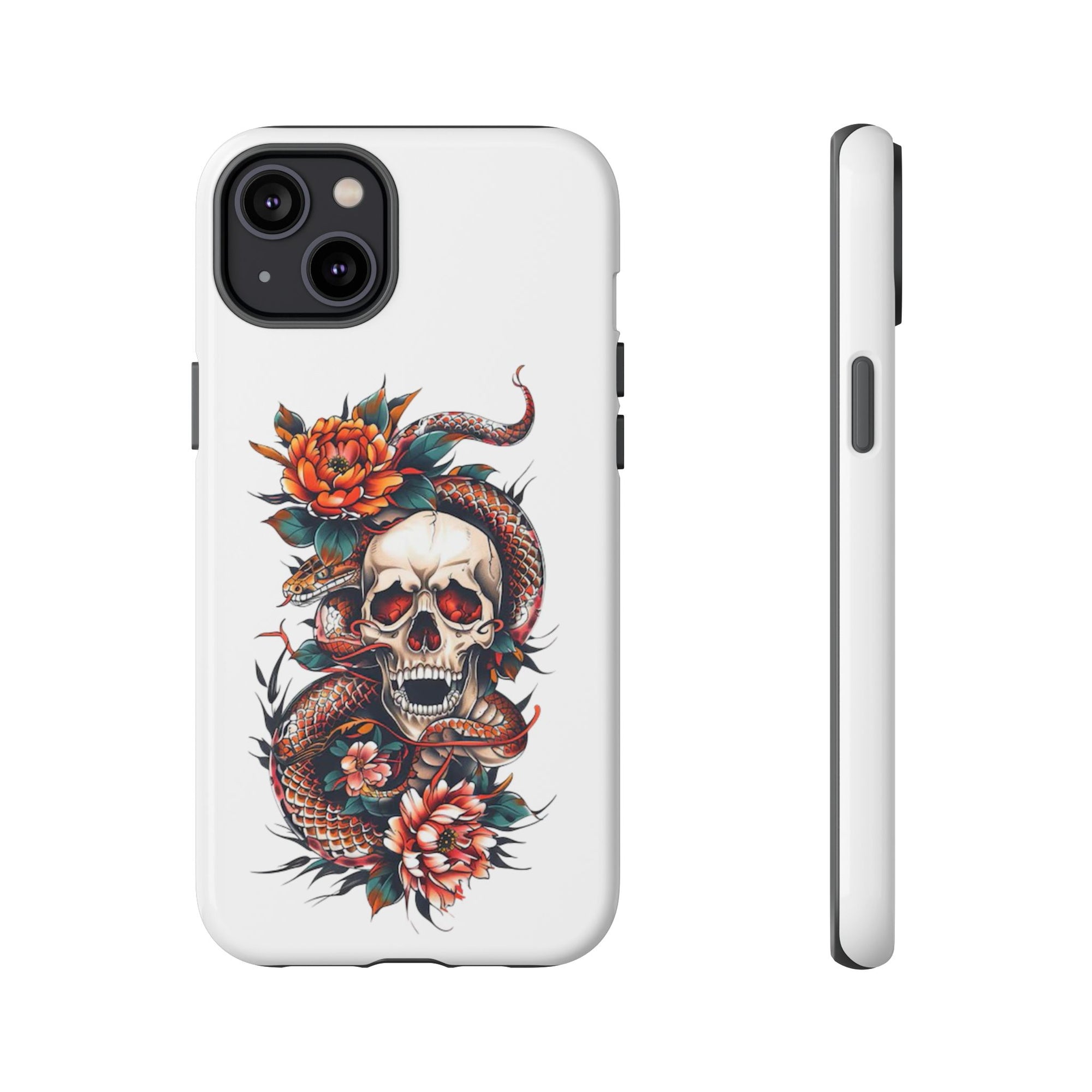 Tough Cases: Skull and Snake Phone Cases, Edgy Accessories, Alternative Fashion, Quirky Gift Ideas, Gothic Style