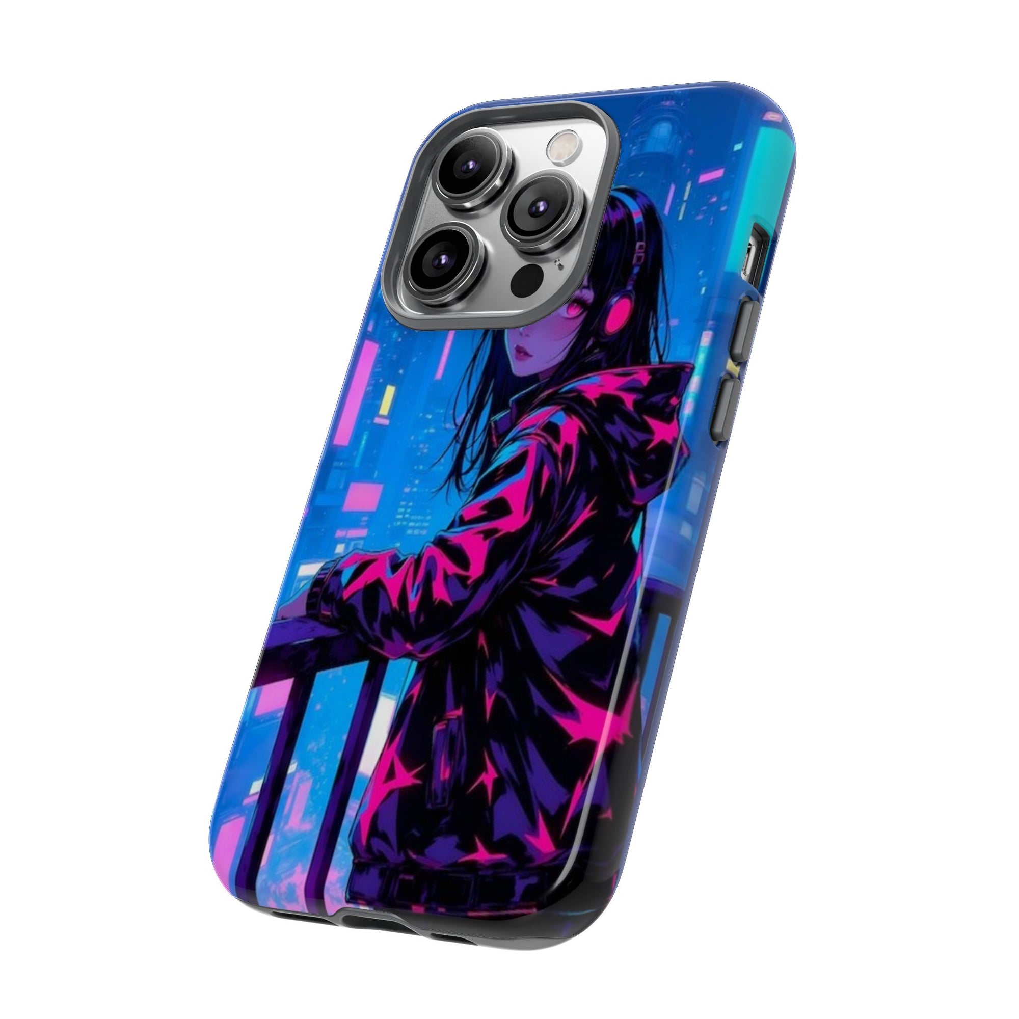 Futuristic Phone Case, Cyberpunk Aesthetic, Tough Phone Cover, Urban Style, Gift for Tech Lovers, Unique Phone Accessories, Streetwear [...]