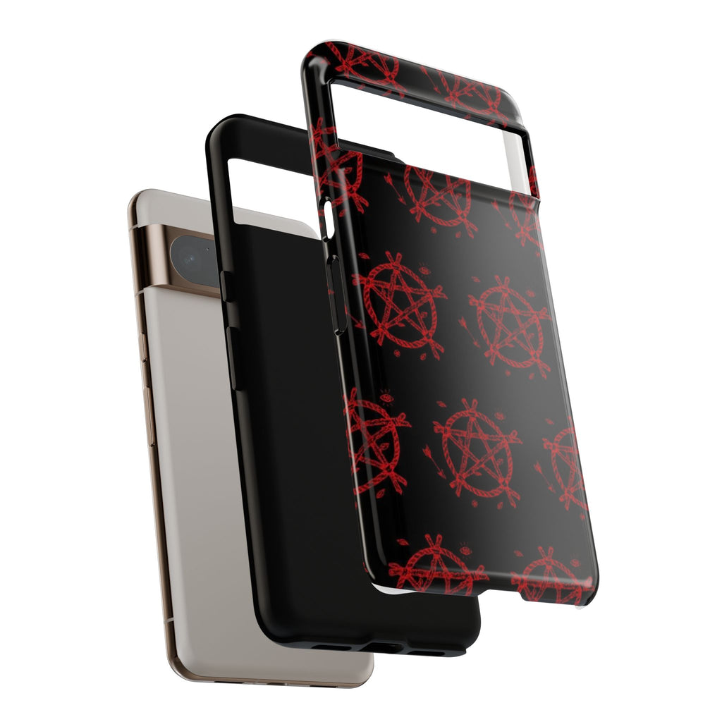 Anarchist iPhone Case, Tough Phone Cover, Punk Style Accessory, Unique Gift for Rebels, Goth Aesthetic Phone Case